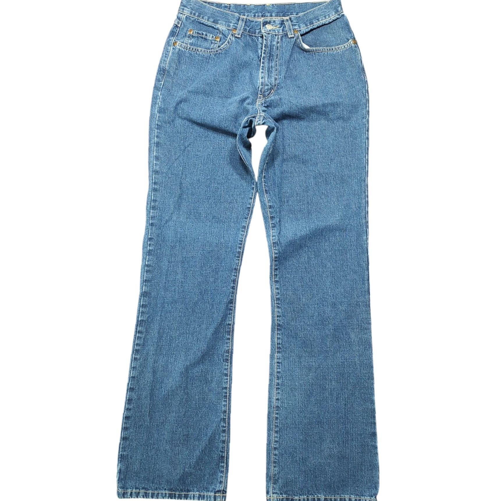 Lucky Brand VINTAGE Lucky Brand Jeans Dungarees 86 Flare 32 Inseam Womens Regular 10 Blue USA 90s Retro Size 32" / US 10 / IT 46 - 2 Thumbnail