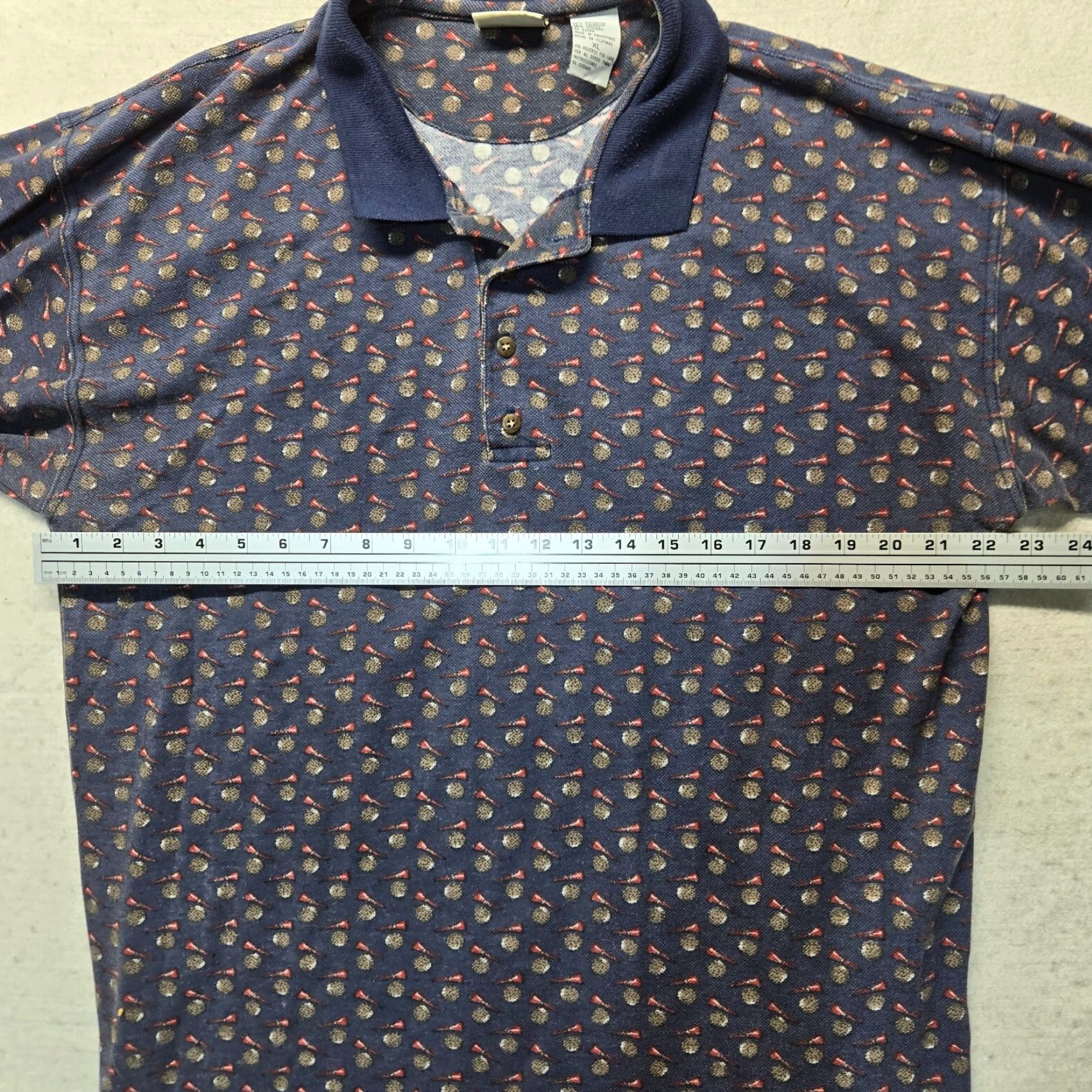 Bugle Boy Vtg. 90s Bugle Boy Company Golf Theme Polo Shirt Adult Men's XL Blue Polo Shirts 90s Mens Size US XL / EU 56 / 4 - 4 Thumbnail