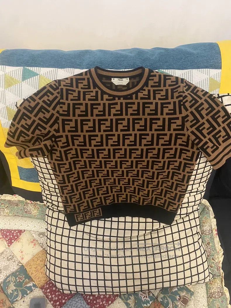 Fendi Fendi Brown full-print double-sided hooded down coat Size XXS / US 00 / IT 34 - 1 Thumbnail