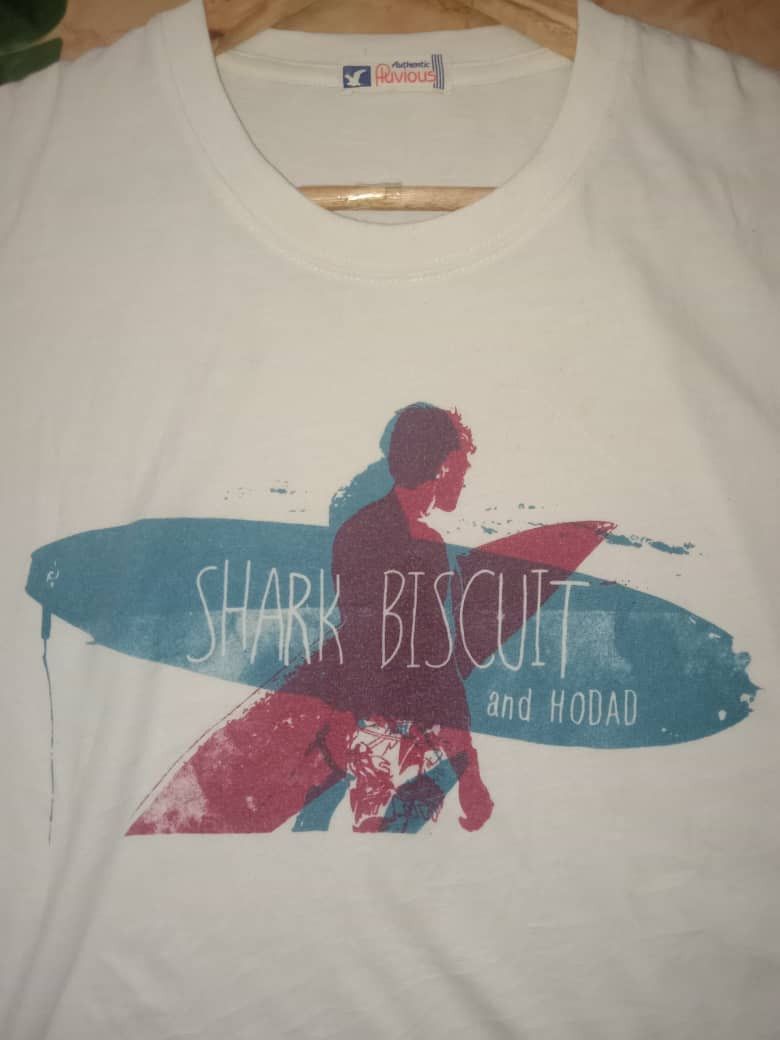 Vintage AUTHENTIC PLUVIOUS Blue Longboard Surf Style Summer TShirt Size US L / EU 52-54 / 3 - 8 Thumbnail