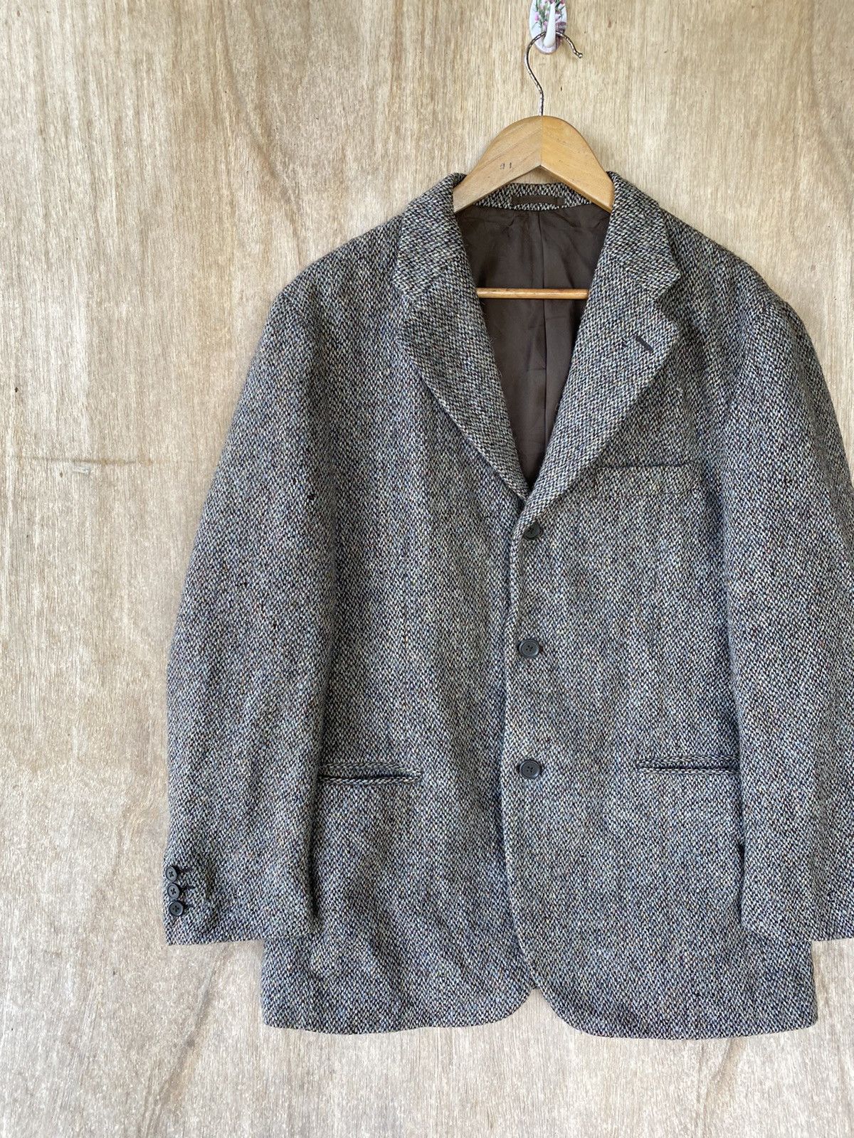 Harris Tweed × Vintage 👘SALE👘VINTAGE 70S ACEDE X HARRIS TWEED VINTAGE WOOL BLAZERS Size US L / EU 52-54 / 3 - 4 Thumbnail