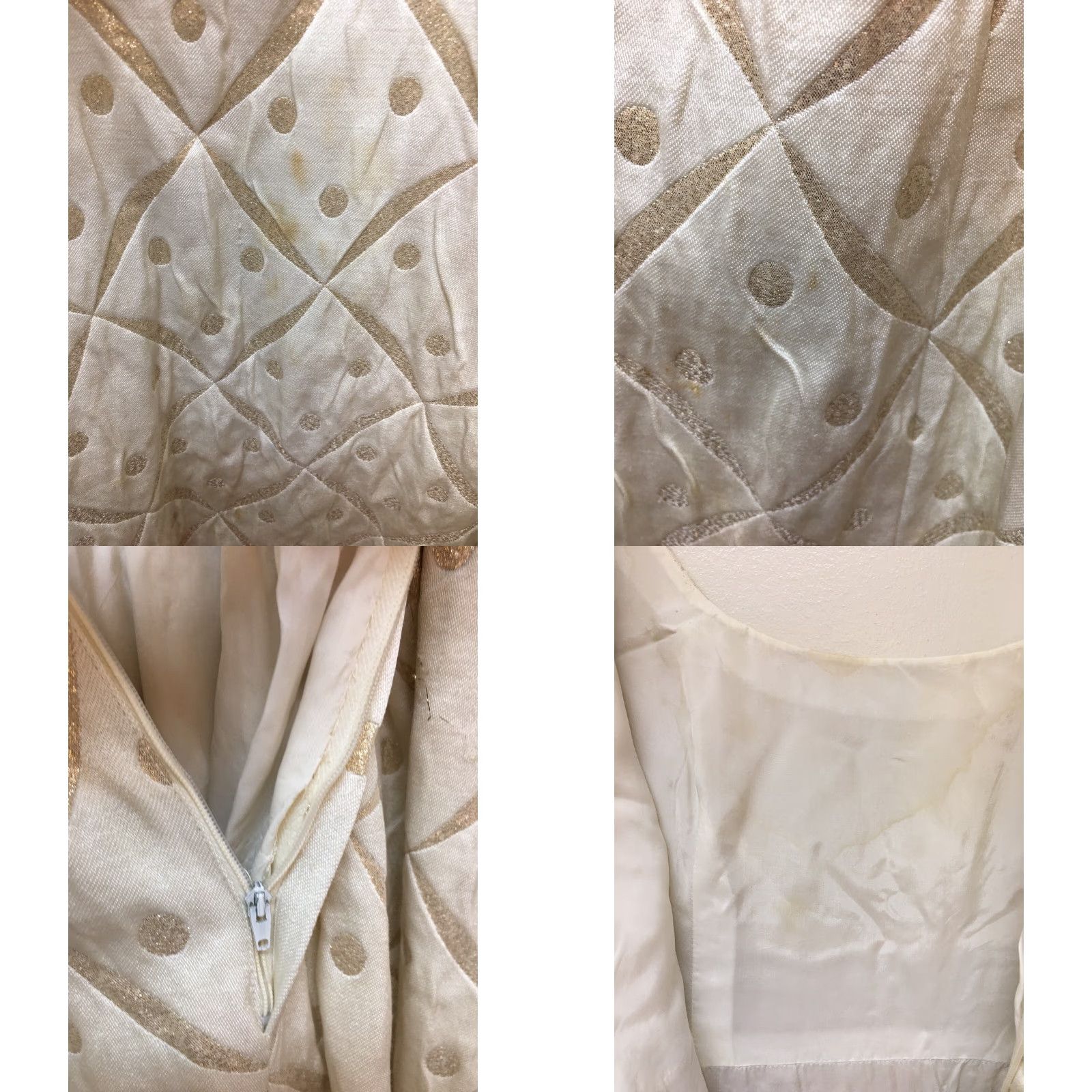 Vintage VINTAGE Harmay by St Amour Berkeleys Fresno Women's Gown Dress Embroidered Beige size 8 56in Chest 30in Waist Special Occasion Ethnic/Peasant Oval Size 4XL / US 24-26 - 8 Thumbnail