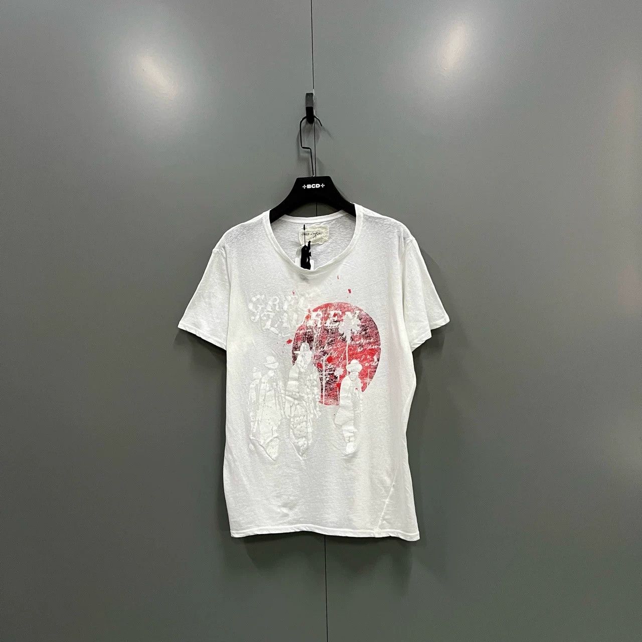 Greg Lauren GREG LAUREN White Distressed Graphic Tee Size US S / EU 44-46 / 1 - 1 Thumbnail