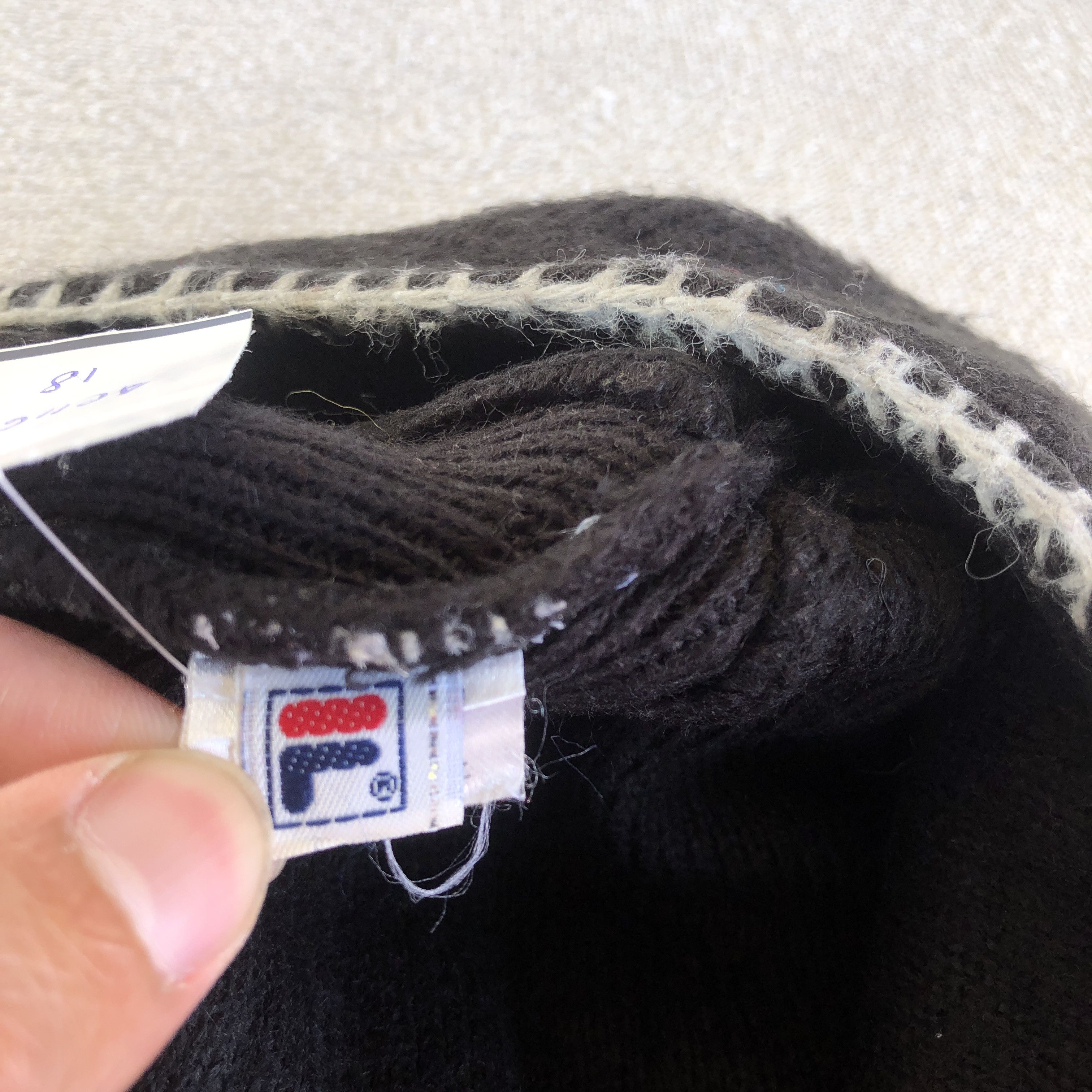 Fila Vintage 90s Fila Earflap Beanie Knitted Snow Caps Hats Size ONE SIZE - 8 Thumbnail