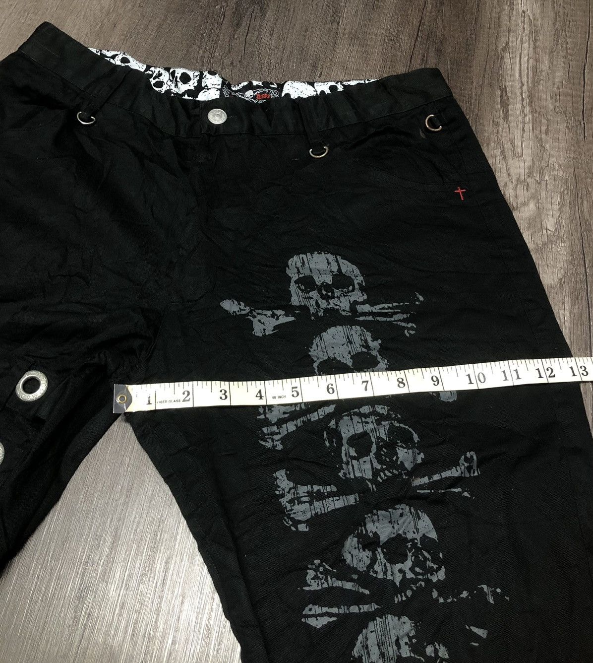 Japanese Brand MAD PUNKS SKULL DESIGN BONDAGE STYLE BOOTCUT PANT Size US 32 / EU 48 - 8 Thumbnail