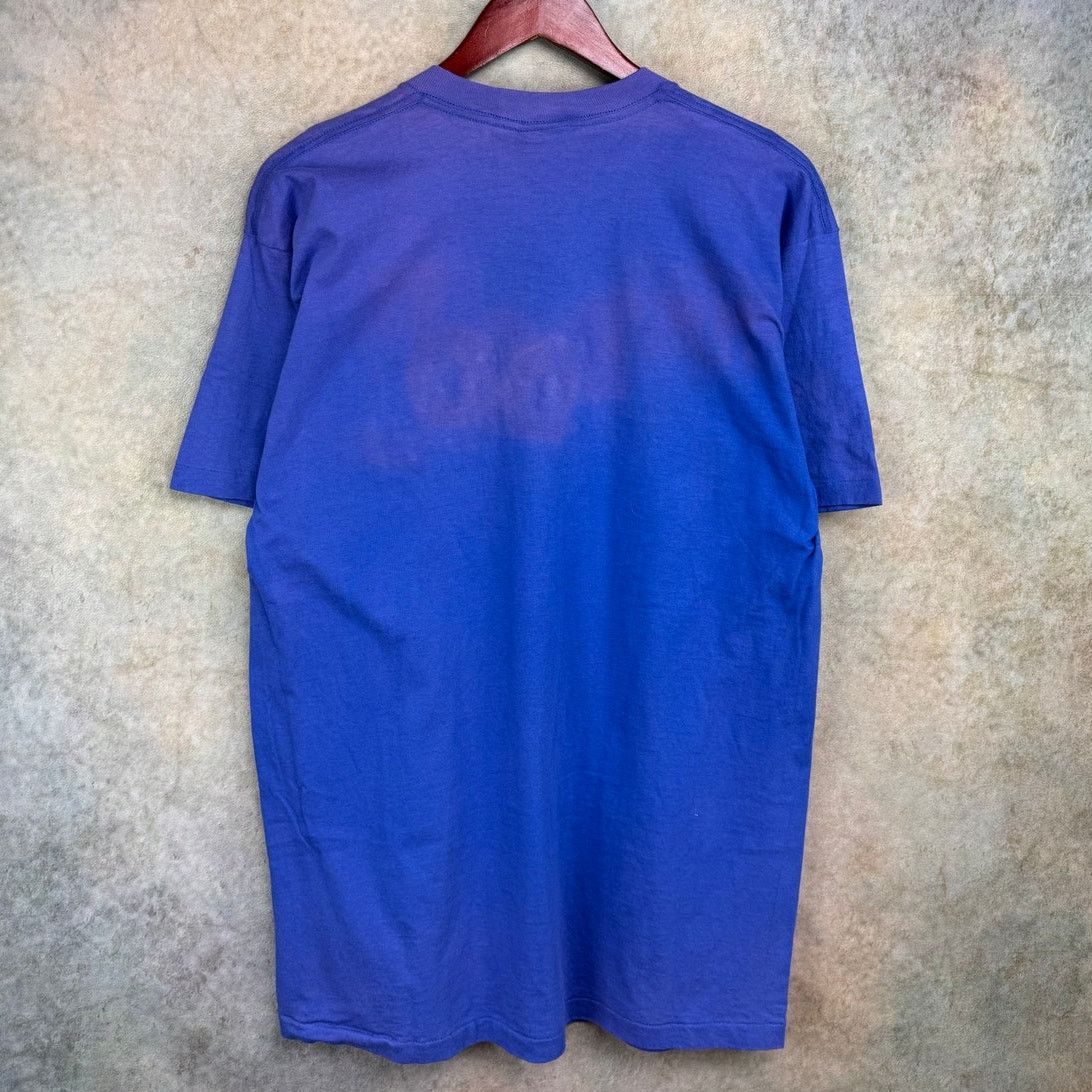 Nike × Vintage Vintage 80s Nike T Shirt Sz XL Blue Just Do It Gray Tag Size US XL / EU 56 / 4 - 4 Thumbnail