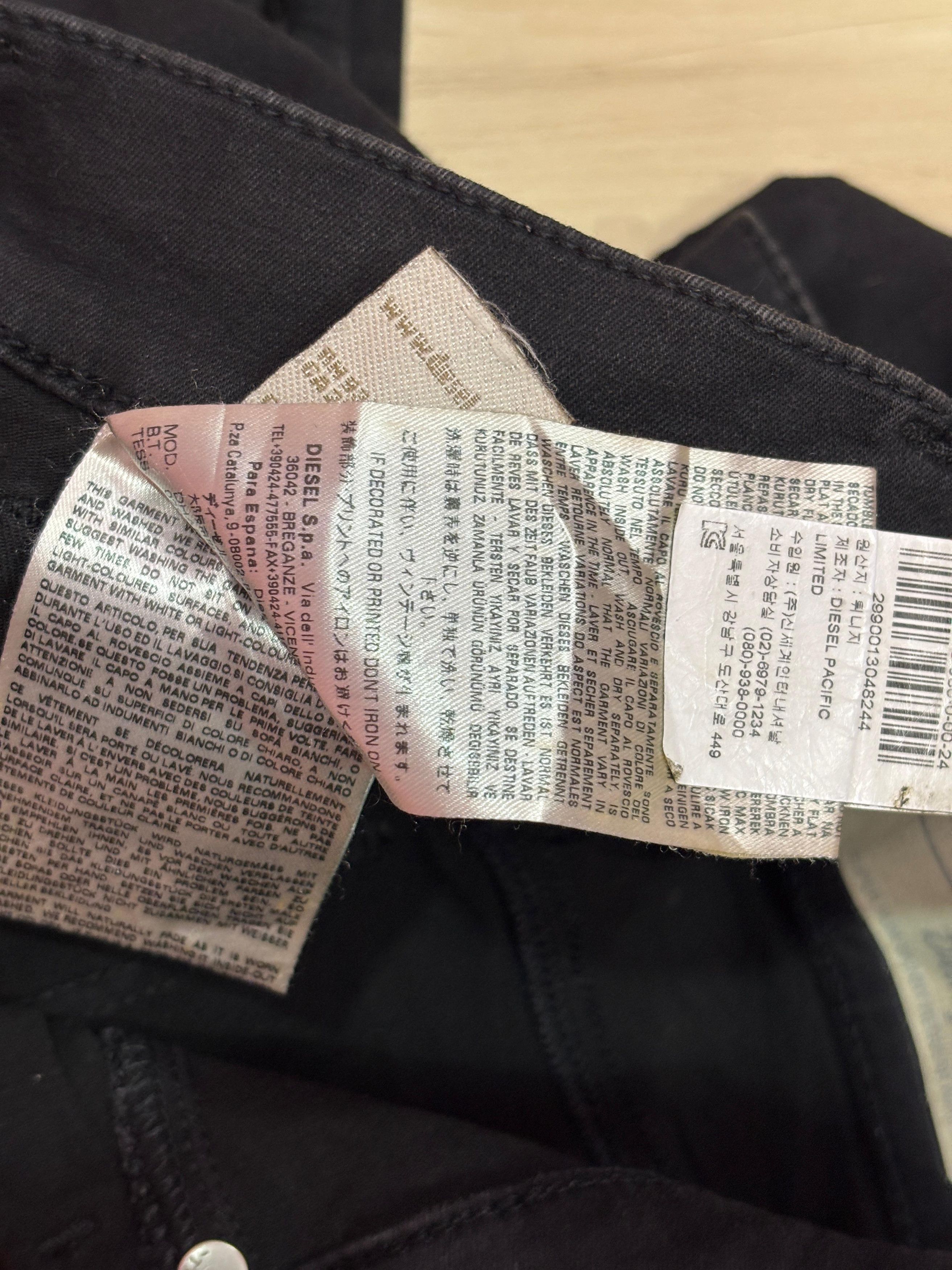 Diesel Diesel Dhary 0686M Jeans Super Tight Black Cracked Stretch Size 24" / US 00 / IT 34 - 10 Thumbnail