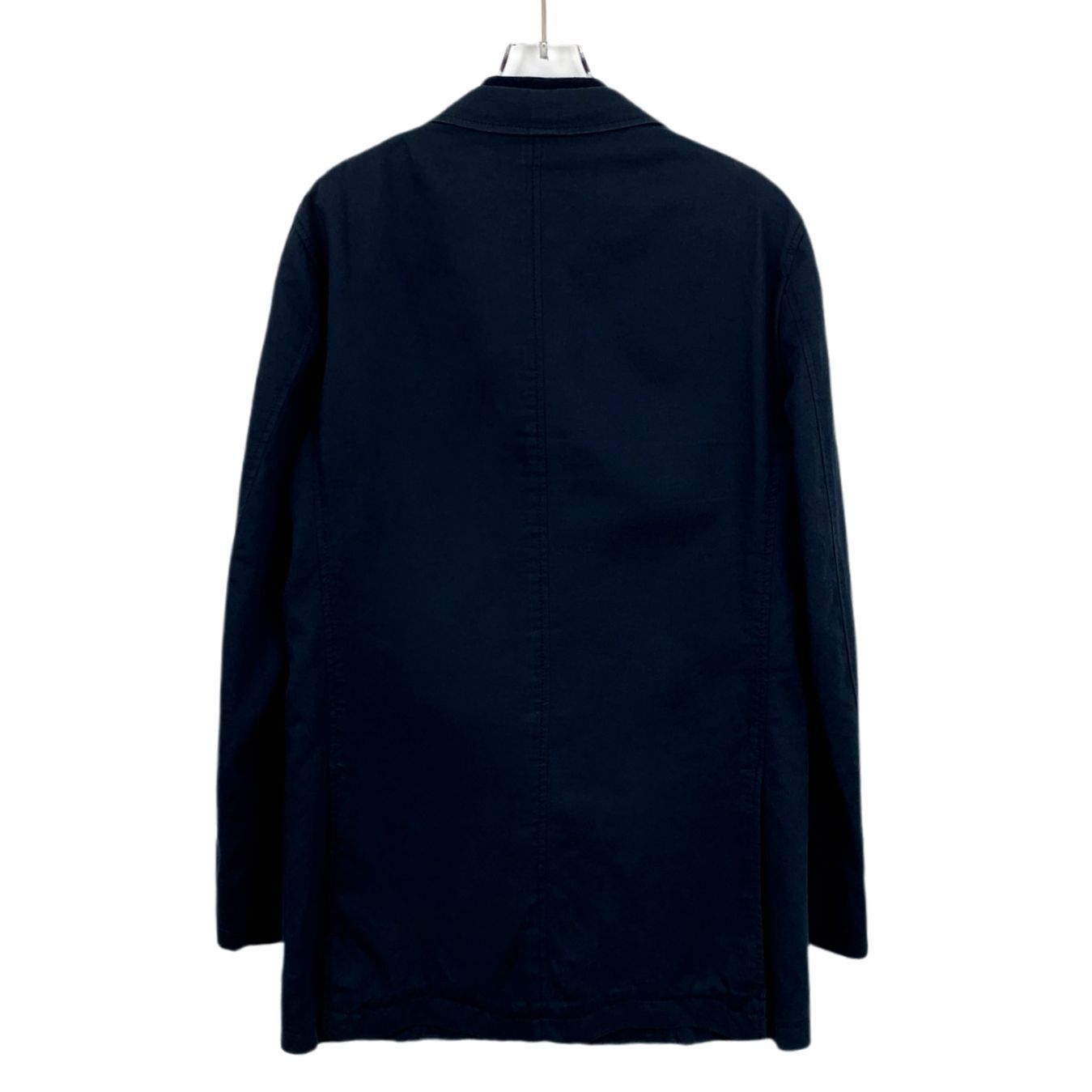 Ermenegildo Zegna Ermenegildo Zegna Navy Cotton-Linen Blend Suit Jacket L Size US L / EU 52-54 / 3 - 8 Thumbnail