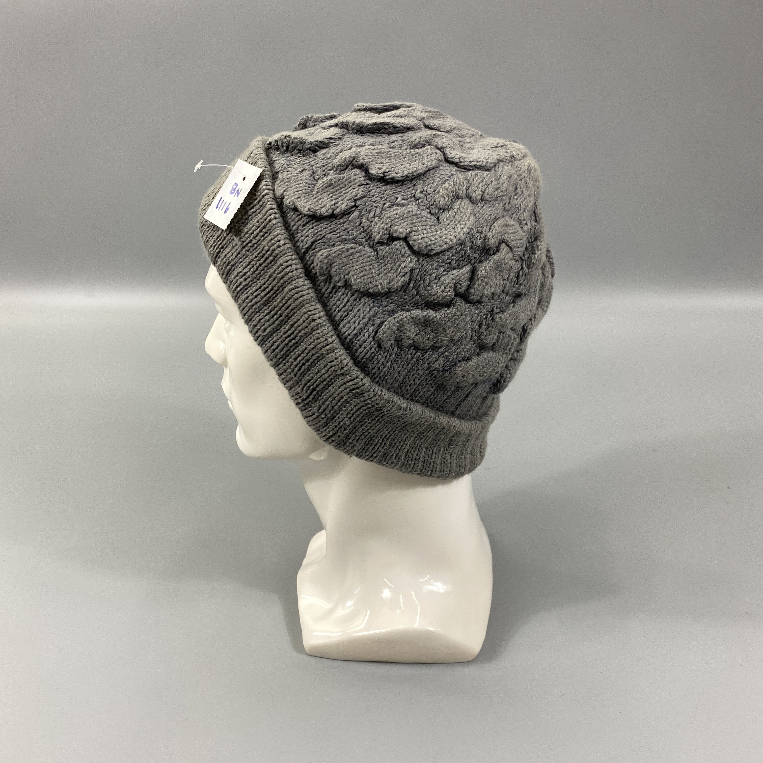 Japanese Brand Crochet Cable Beanie Hat -BN1116 Size ONE SIZE - 2 Thumbnail
