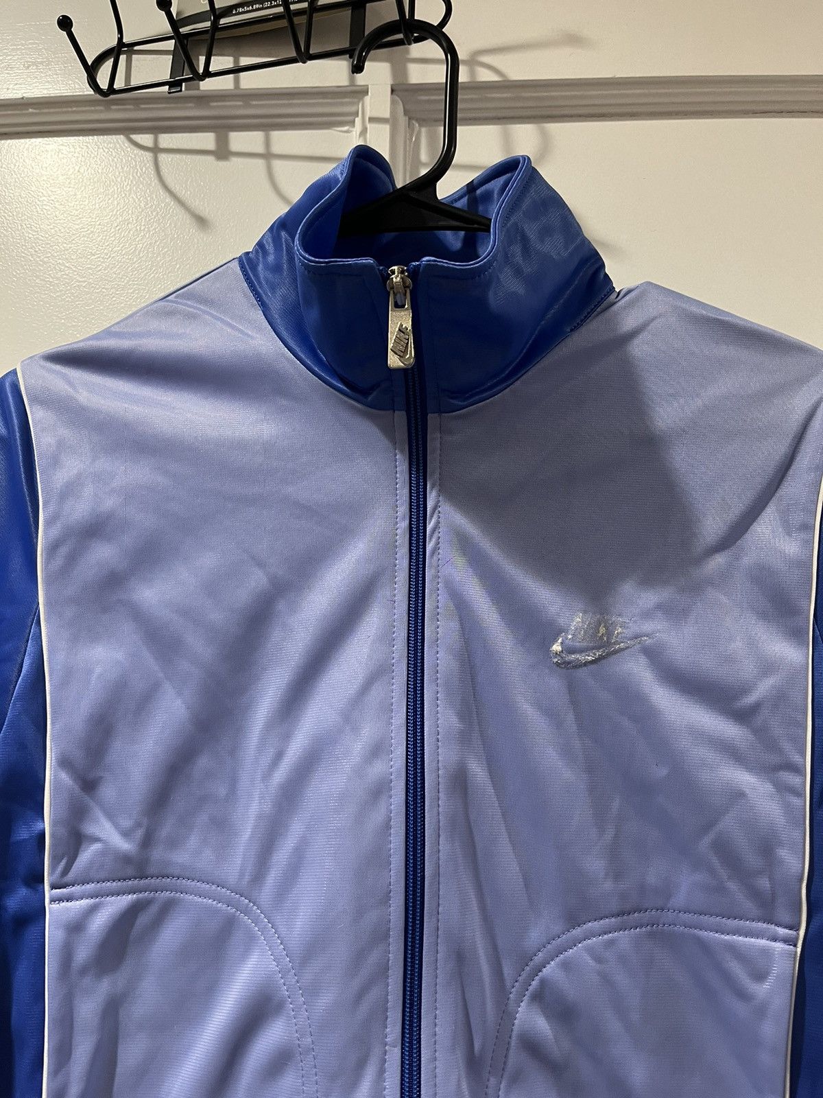 Nike Vintage 80s Nike Womens Blue Zip Jacket Size M / US 6-8 / IT 42-44 - 3 Thumbnail