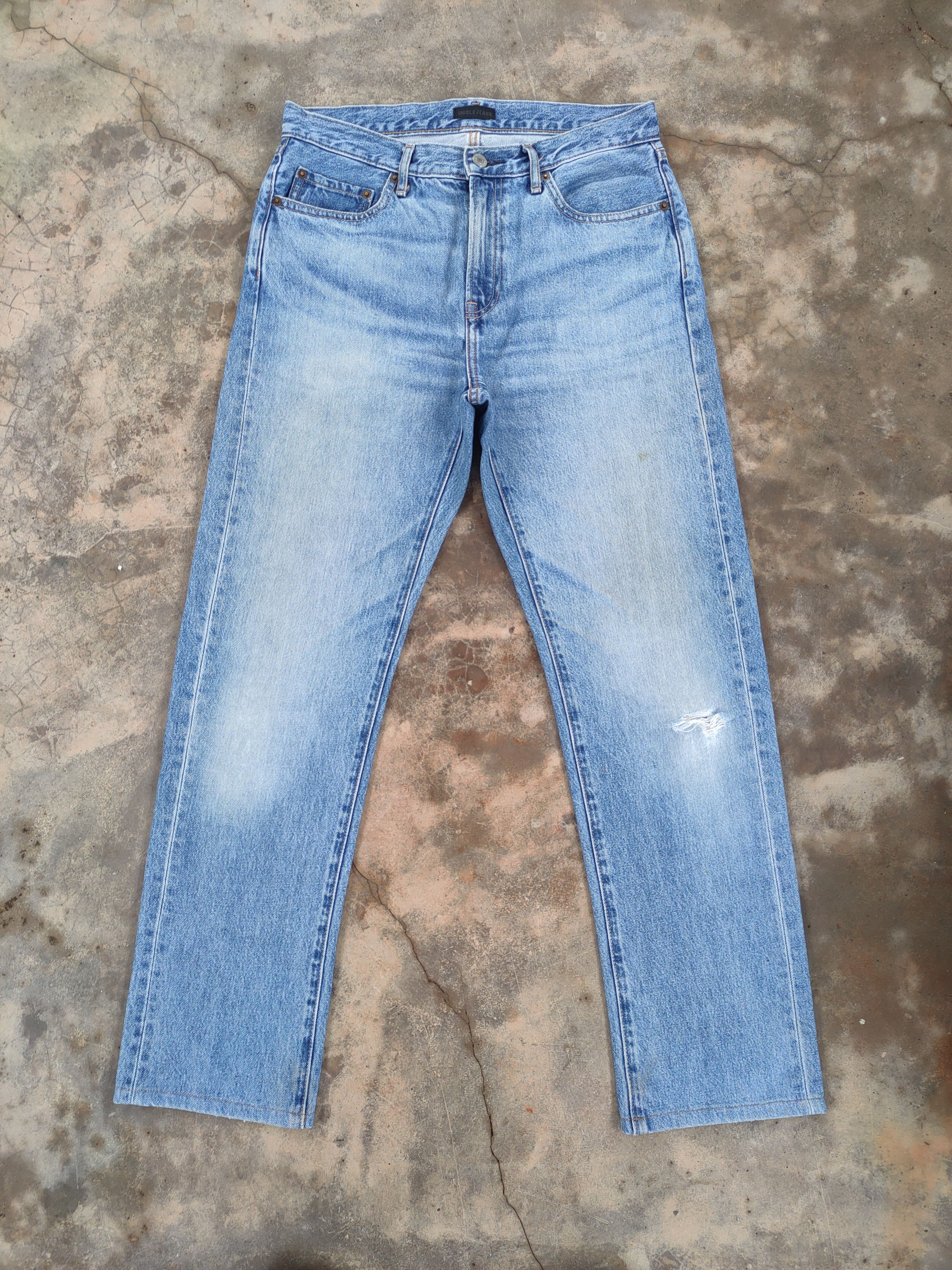 Black Label × Japanese Brand × Jean VINTAGE JAPANESE FADED RIPPED JEANS DENIM PANTS Size US 32 / EU 48 - 1 Thumbnail