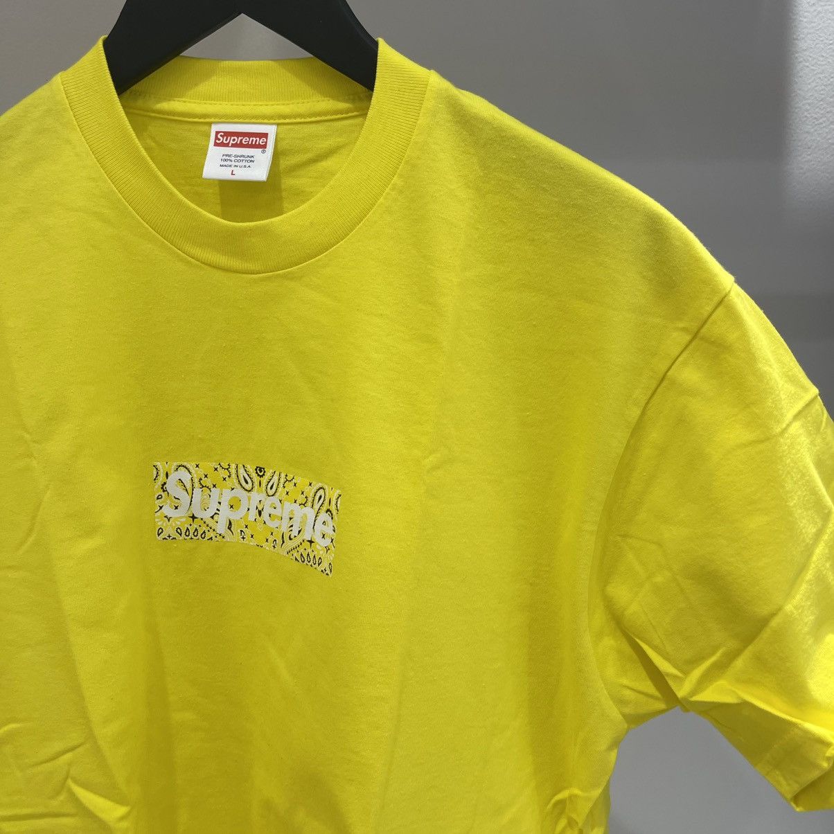 Supreme Supreme Bandana Box Logo Tee Yellow Size US L / EU 52-54 / 3 - 2 Thumbnail