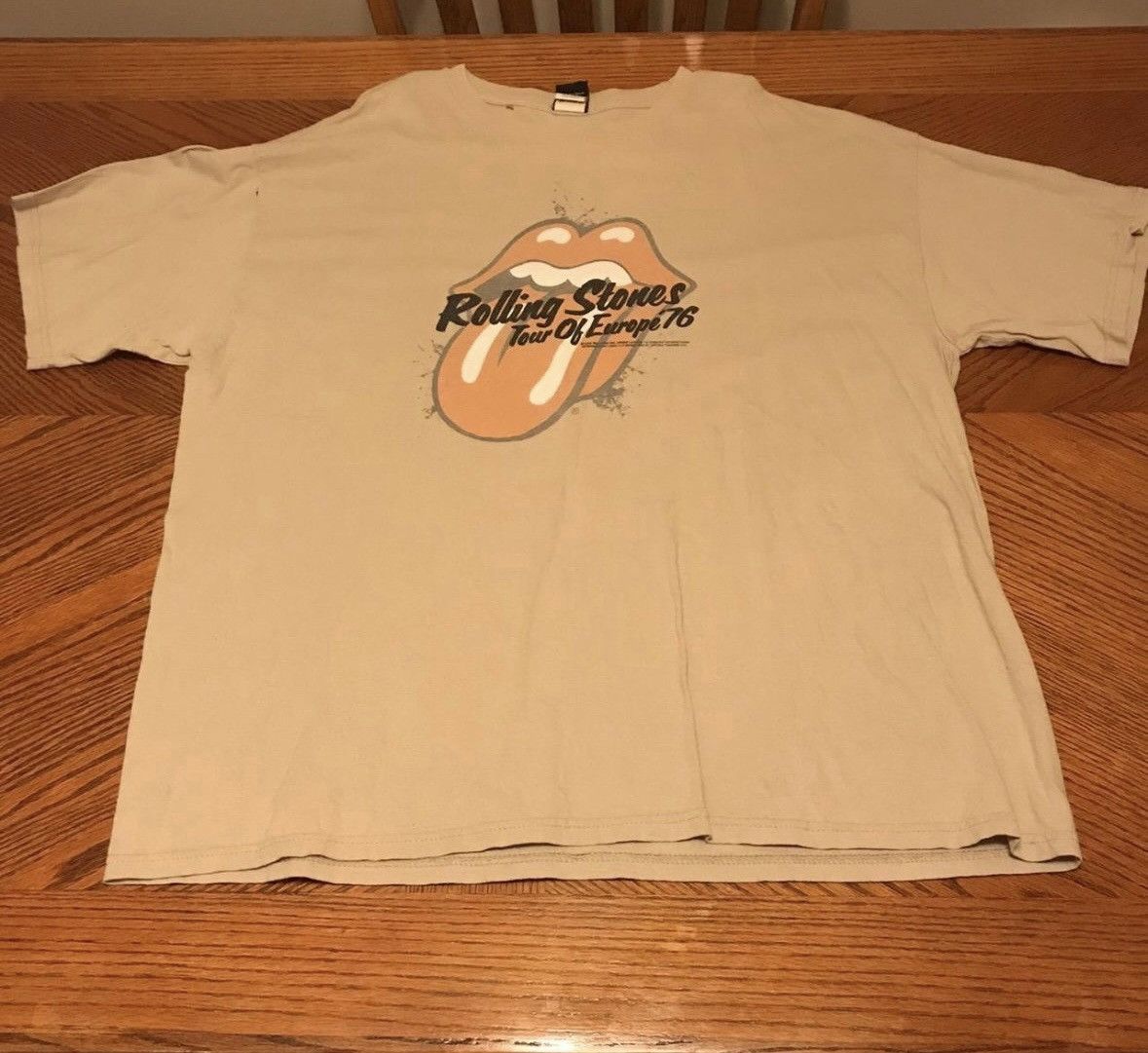 Other 2008 The Rolling Stones Tour of Europe '76 Cream T-Shirt XXL Size US XXL / EU 58 / 5 - 1 Thumbnail