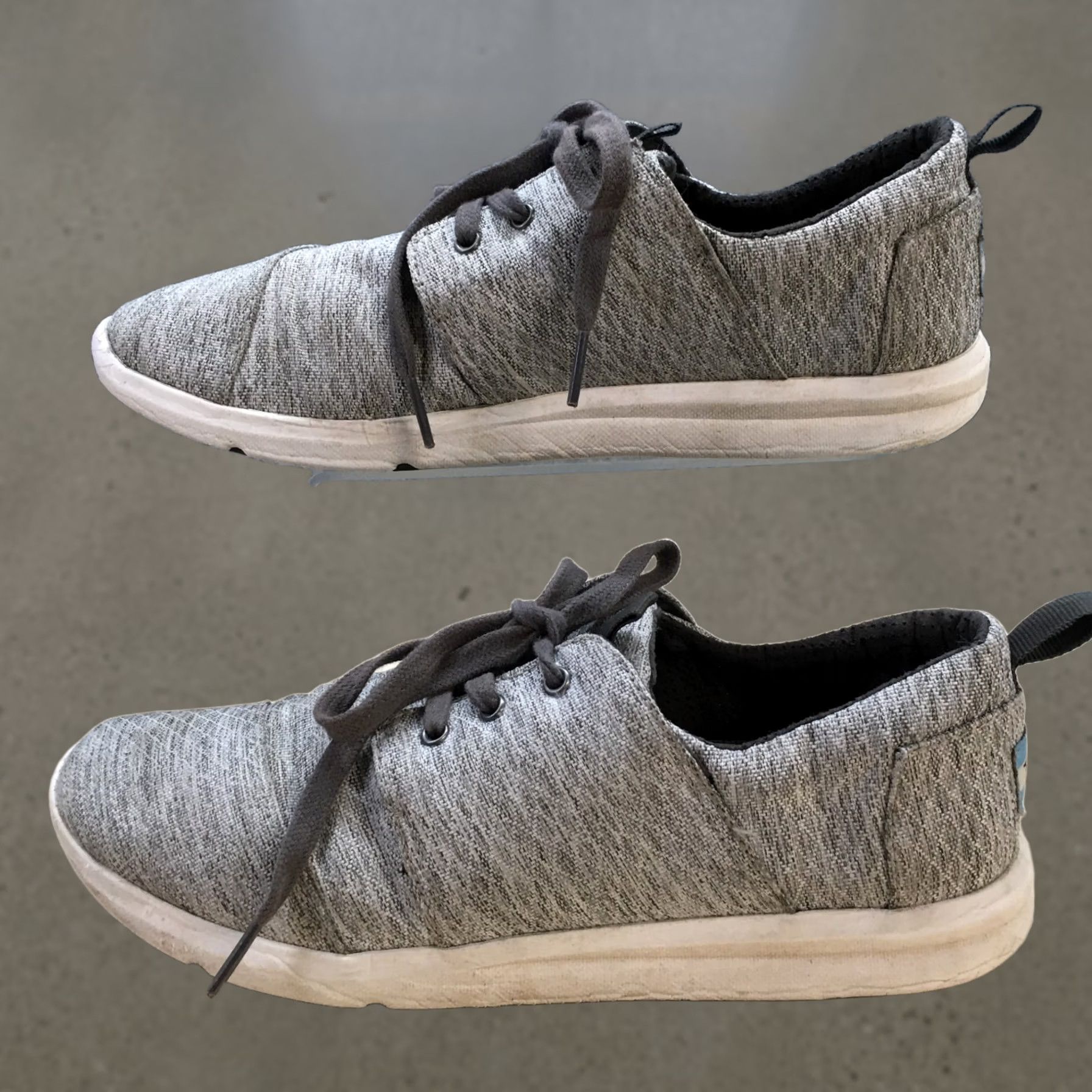 Toms TOMS Shoes Womens 10 Low Top Sneakers Gray Canvas Round Toe Lace Up Casual Size L / US 10 / IT 46 - 1 Thumbnail