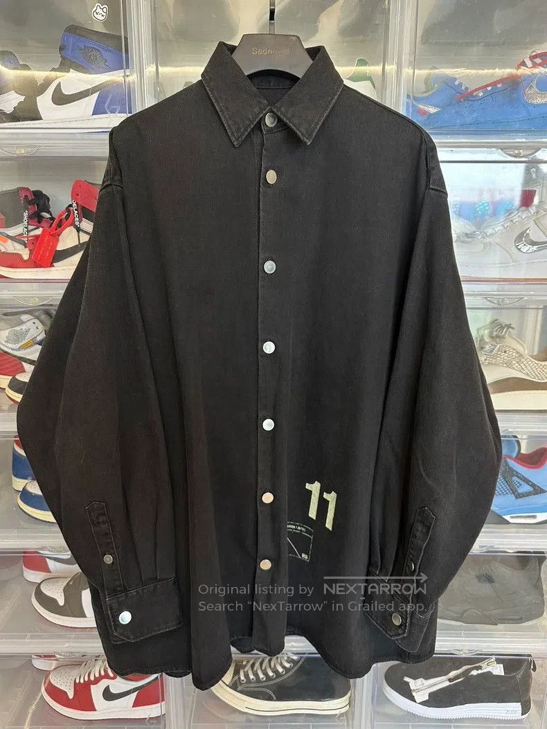 Raf Simons Raf Simons 18aw post leather ultra-shouette denim shirt Size US S / EU 44-46 / 1 - 1 Thumbnail