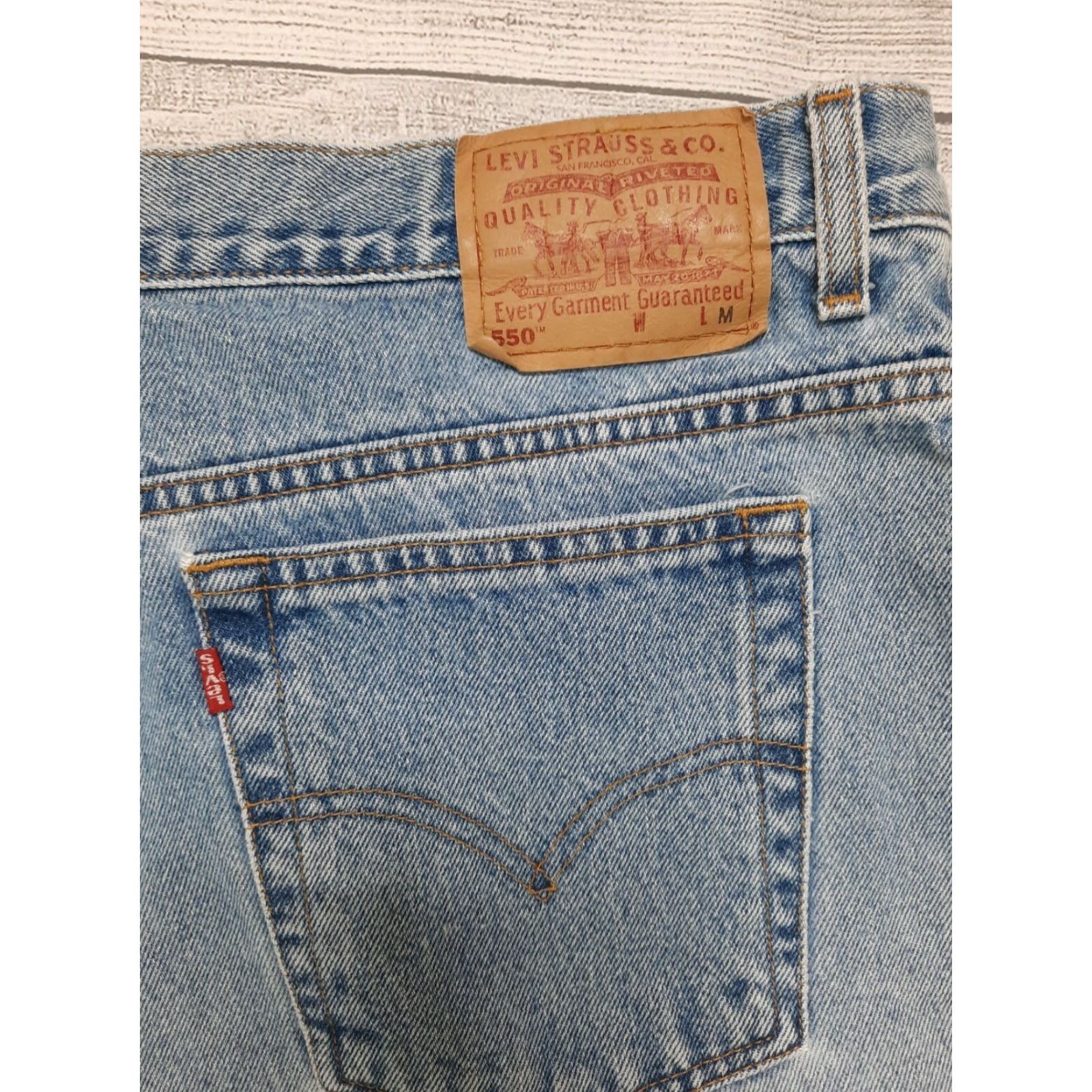 Levi's VINTAGE Levi's 550 Women Jeans Tapered Leg Blue Mom 22W 38x29.5 Zip Belt Loops Size 40" / US 18 - 4 Thumbnail