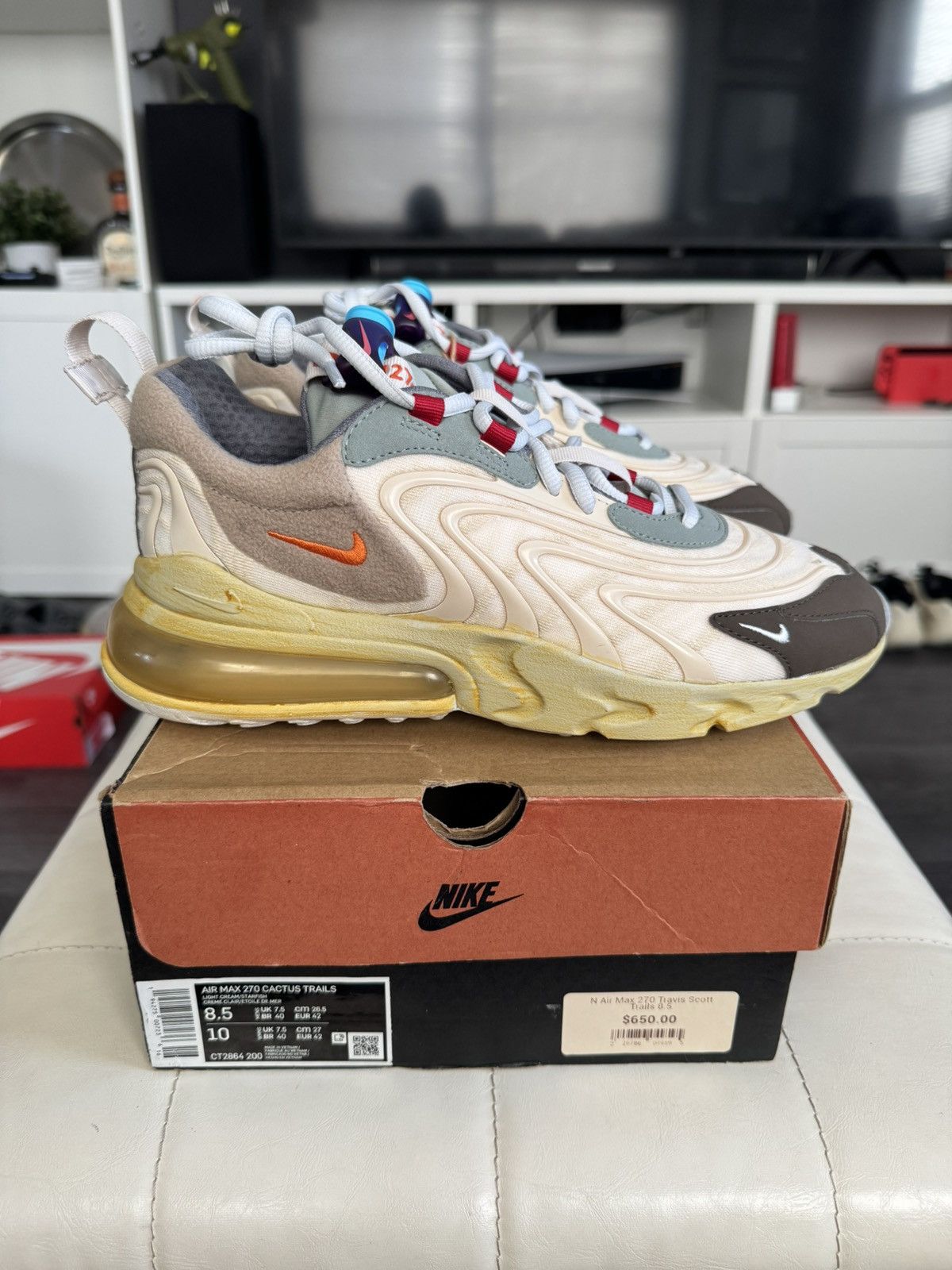 Nike × Travis Scott Nike Airmax 270 x Travis Scott “Cactus Trails” Size US 8.5 / EU 41-42 - 2 Thumbnail
