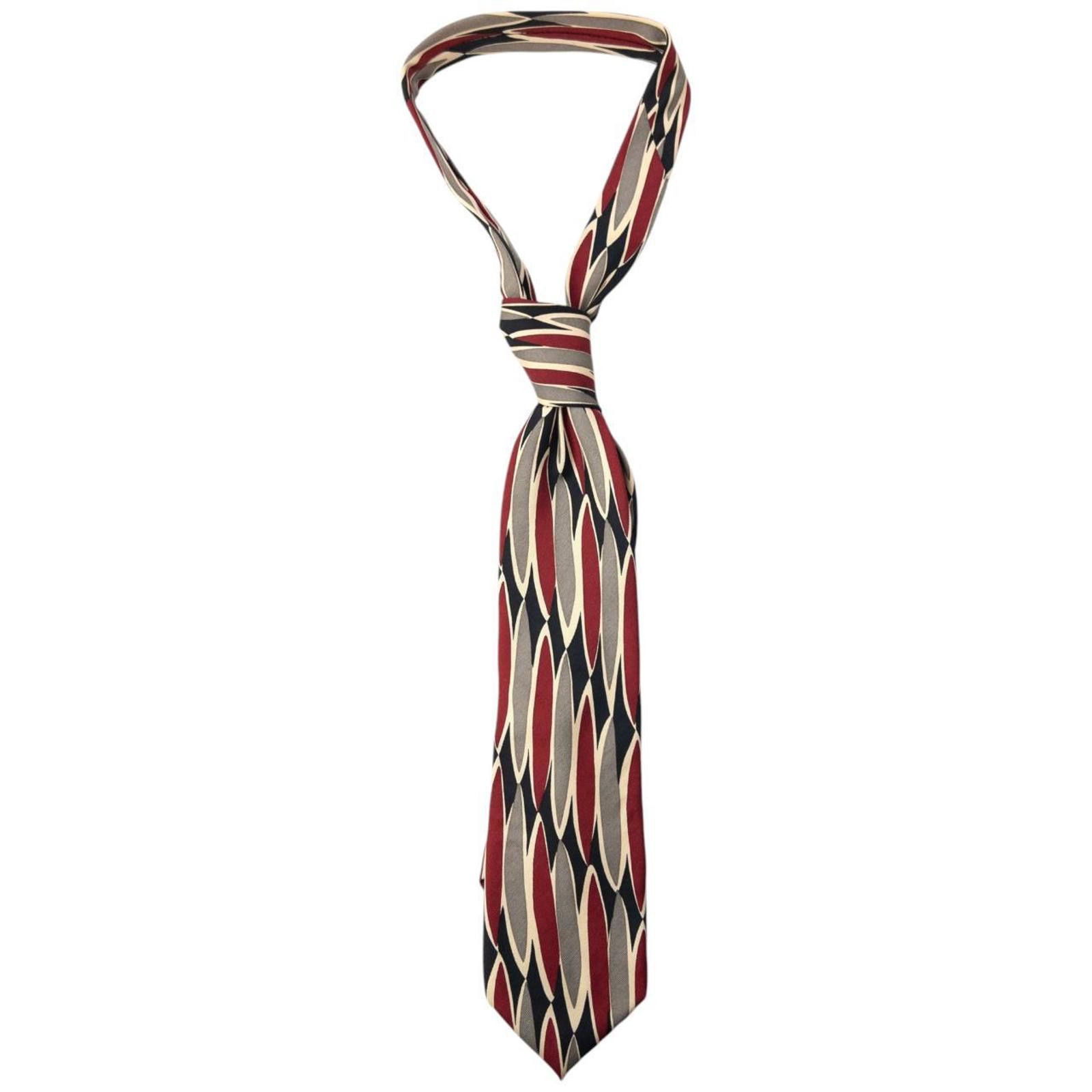 Yohji Yamamoto Vintage Yohji Yamamoto Silk Pattern Tie Size ONE SIZE - 1 Thumbnail
