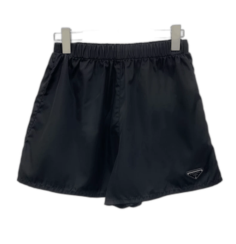 Prada Prada Black Elastic Waist Casual Shorts-2506 Size 39" - 1 Thumbnail