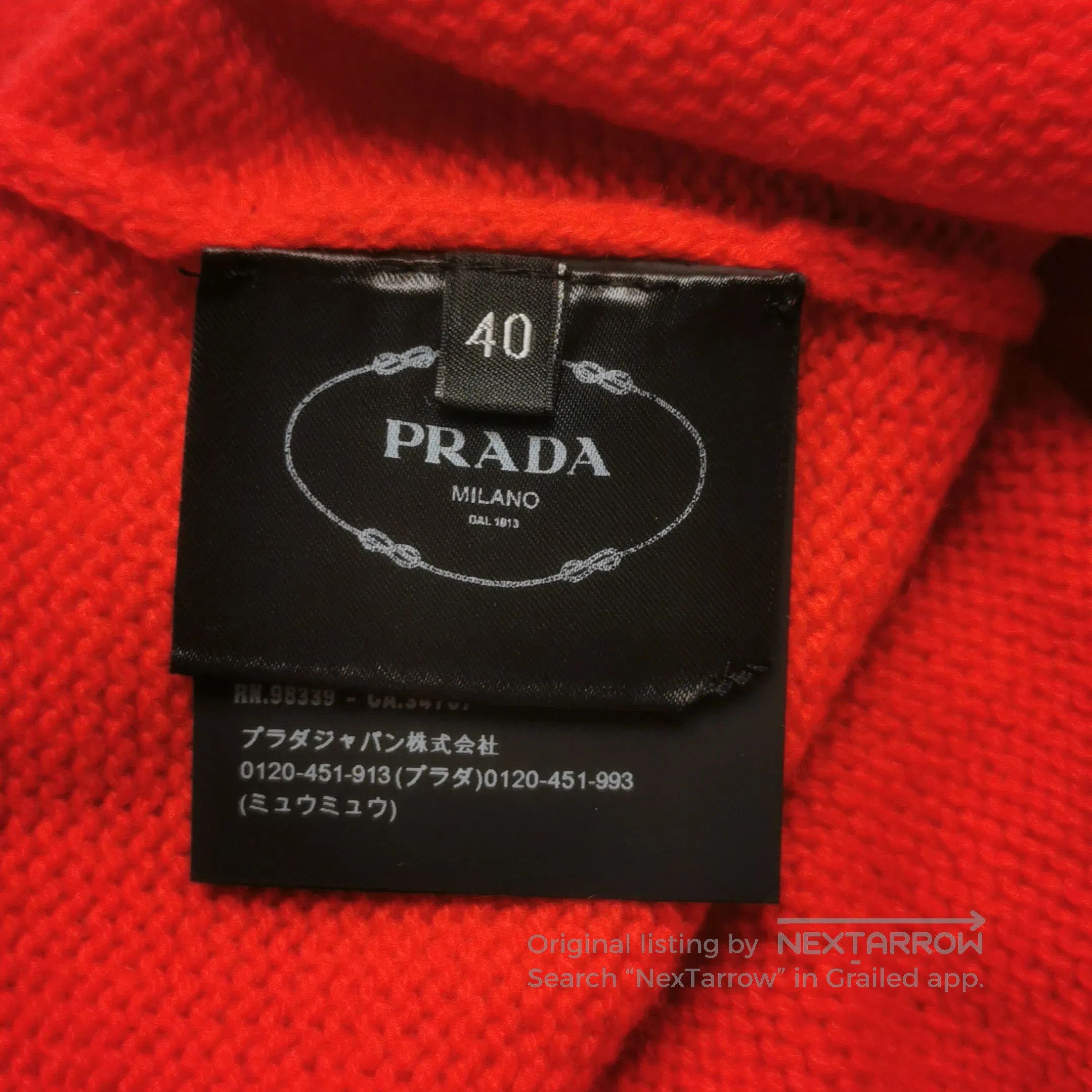 Prada Prada Red Wool Pleated Long Sleeve Dress . Size M / US 6-8 / IT 42-44 - 9 Thumbnail