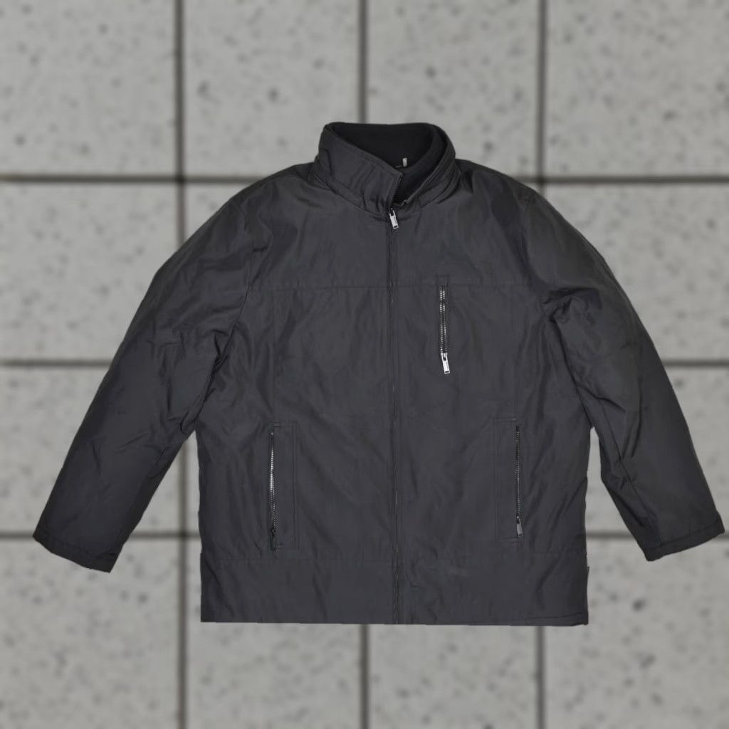 Calvin Klein Men's XL Black Insulated Puffer Jacket Coat Regular Size Zip Stand-Up Collar