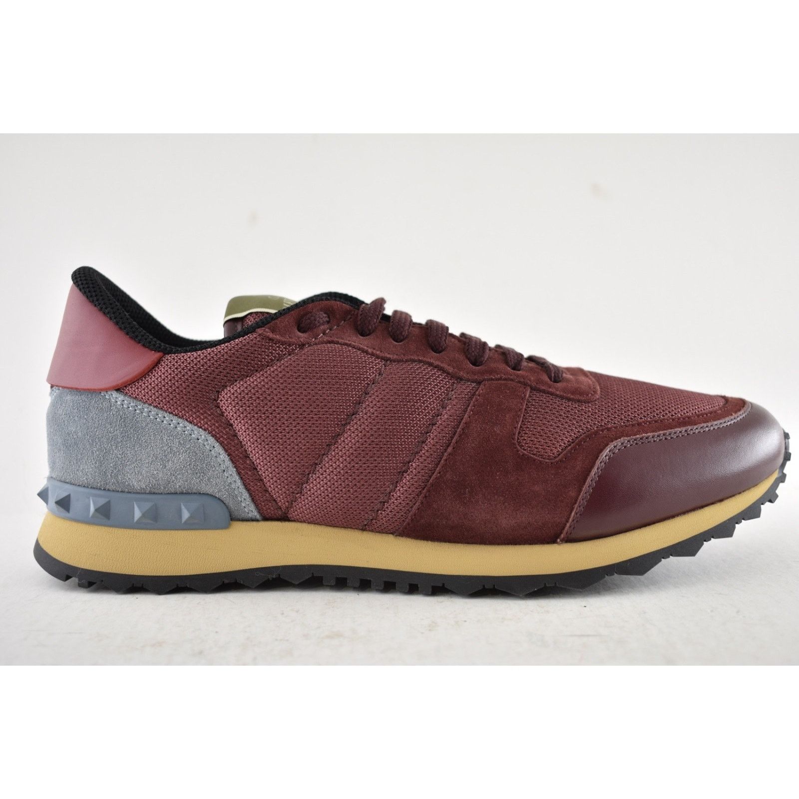 Valentino Valentino Rockstud Burgundy Blue Rockrunner Trainer 10.5 Size US 10.5 / EU 43-44 - 2 Thumbnail