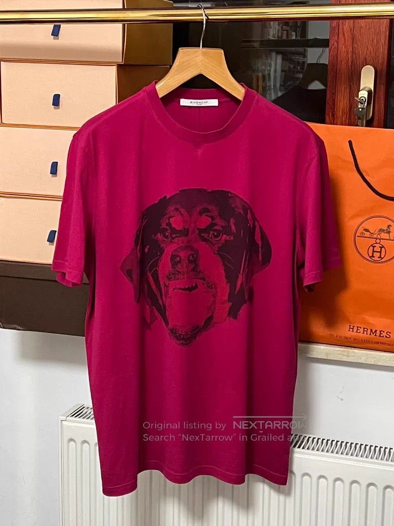 Givenchy Givenchy Men's Dog Head Short Sleeve T-Shirt - Size L - Sh Size US L / EU 52-54 / 3 - 1 Thumbnail
