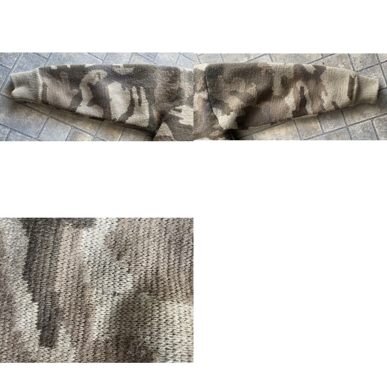 Cabela's Wool Full Zip Jacket Mens L Camouflage Hunting Bomber Coat Flaws Multicolor Wool Full Zip Jacket Mens L Camouflage Hunting Flaws