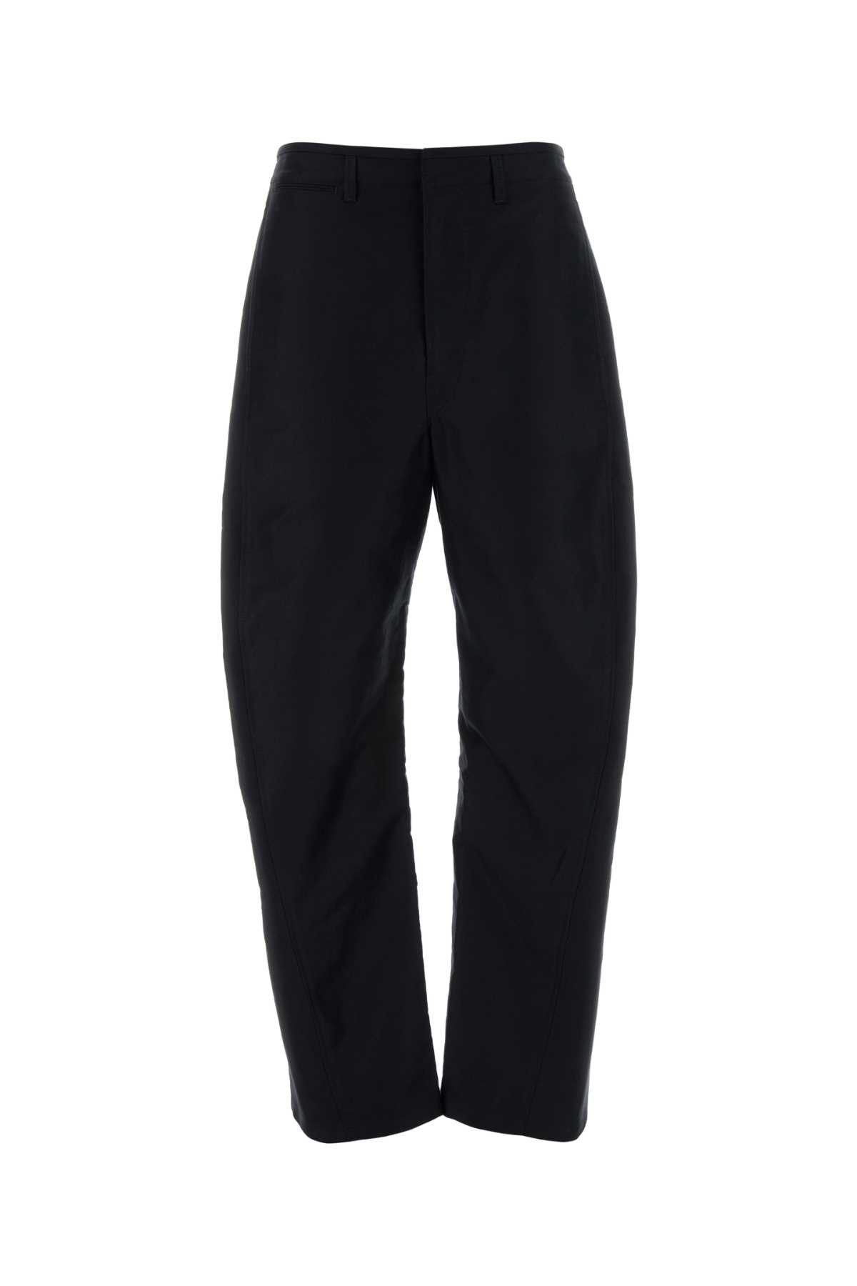 Lemaire Black Cotton Wide-Leg Pant Size 25" / US 0 / IT 36 - 1 Thumbnail