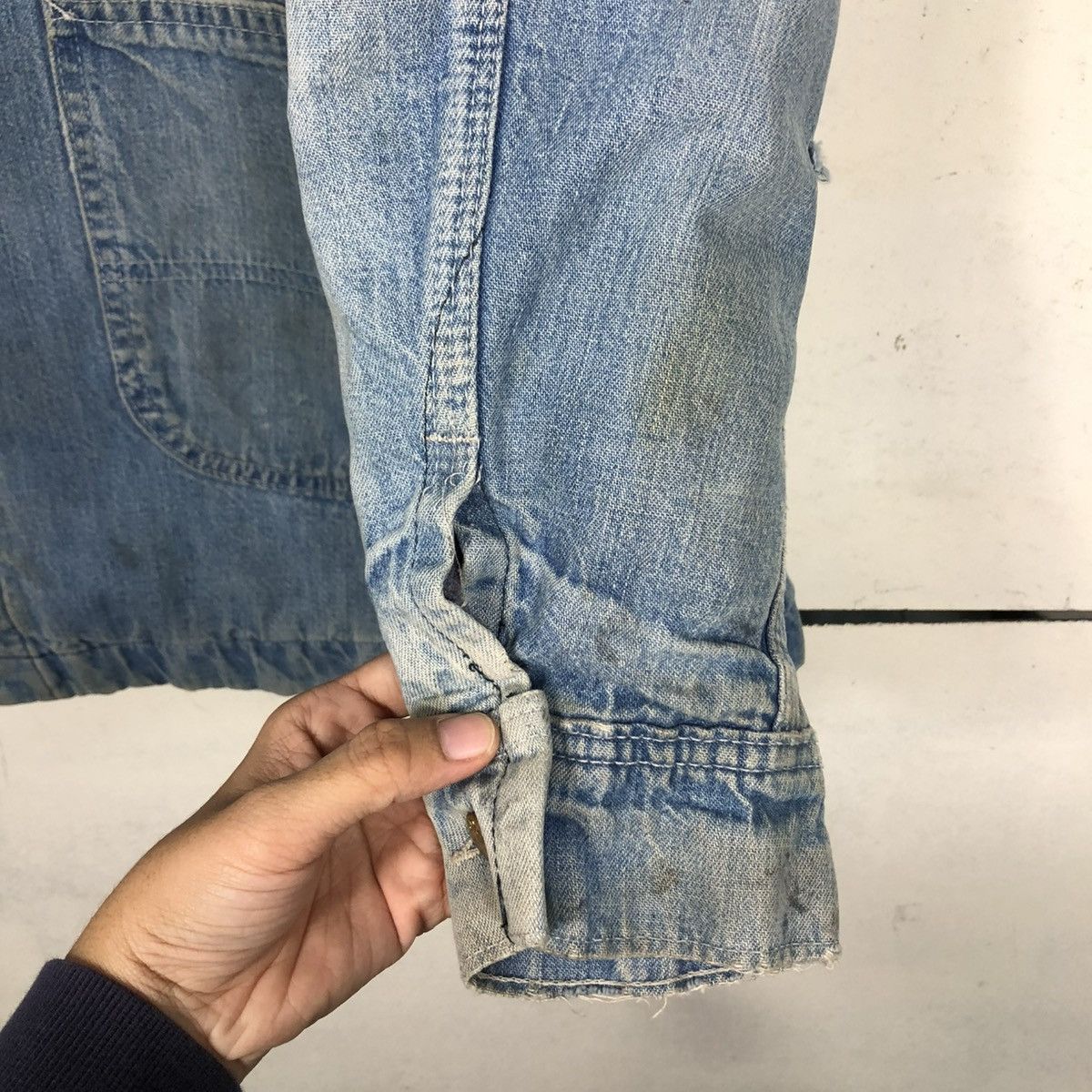 Lee 🔥VINTAGE CHORE WORKER JACKET LEE MADE IN USA BLANKET DENIM Size US M / EU 48-50 / 2 - 17 Thumbnail