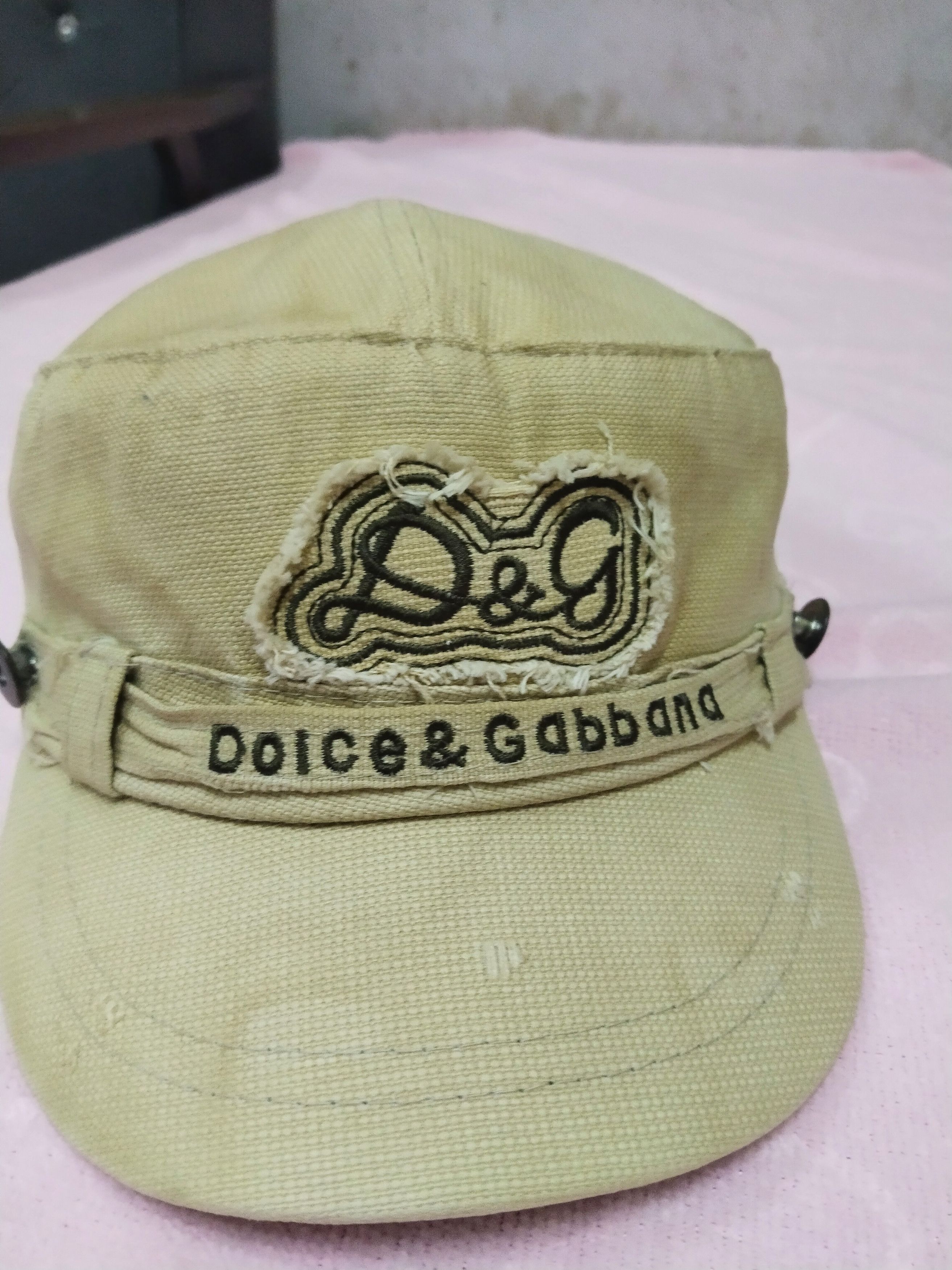 Dolce & Gabbana DOICE & GABBANA VINTAGE CADET DISTRESSED STYLE CAP HAT Size ONE SIZE - 2 Thumbnail