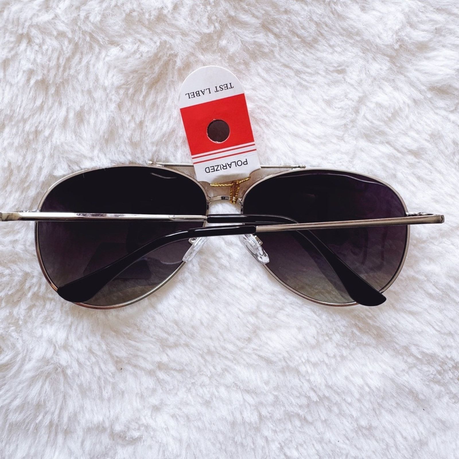 Other Freya Black W/Silver Rim Polarized Aviator Sunglasses Size ONE SIZE - 11 Thumbnail