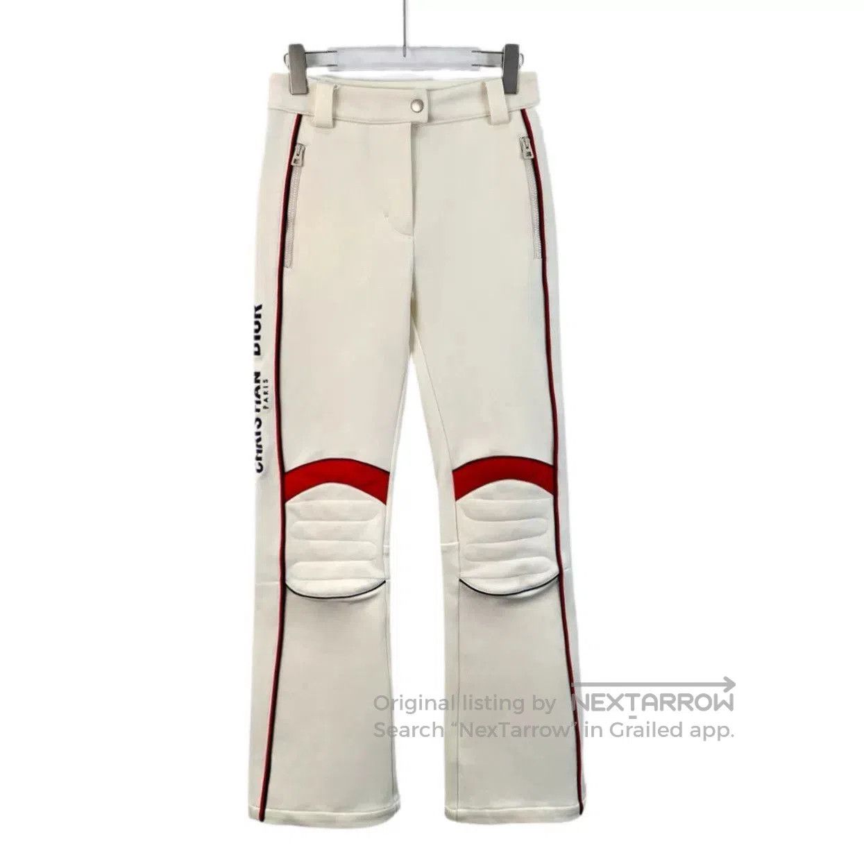 Dior christian dior white striped embroidered pants. Size US 38 / EU 54 - 1 Thumbnail