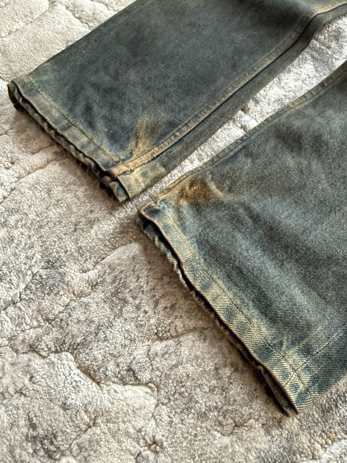 A.P.C. A.P.C Reu De Fleurus Earthy Mud Wash Selvedge Straight Jeans Size US 29 - 11 Thumbnail