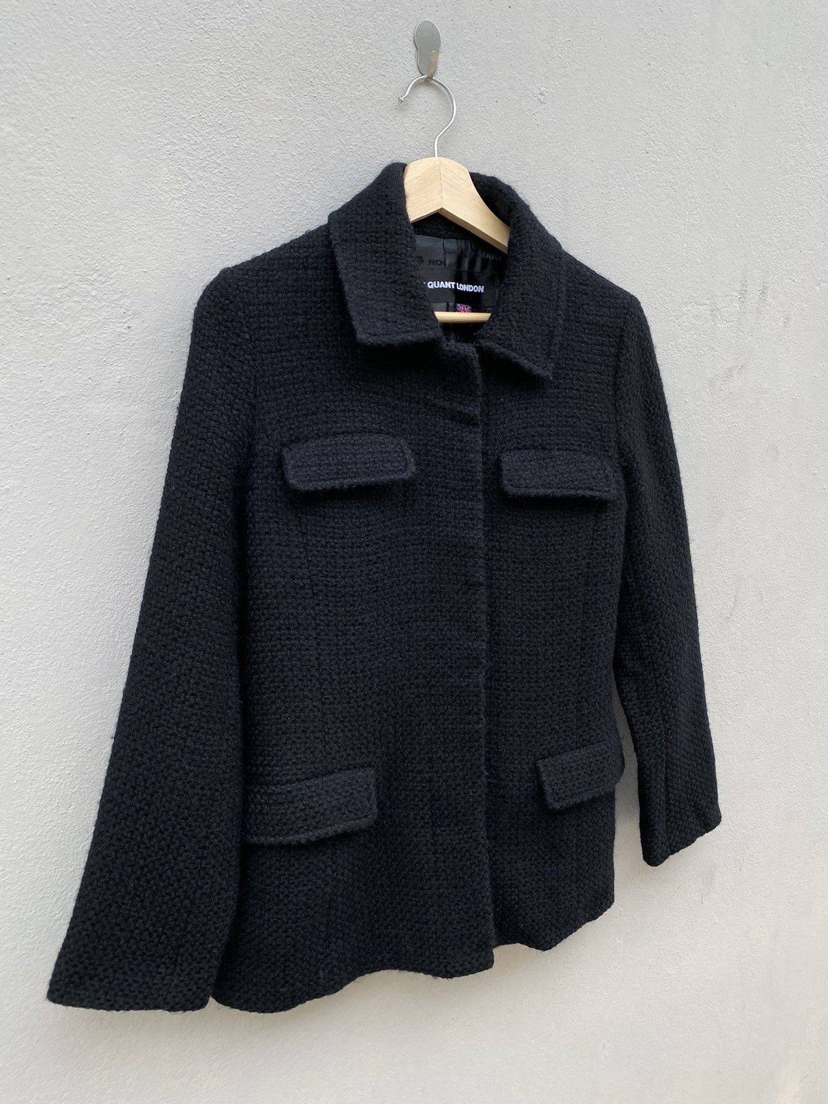 Japanese Brand MARY QUANT LONDON Asymmetrical Pockets Tweed Coat Japan Made Size M / US 6-8 / IT 42-44 - 2 Thumbnail
