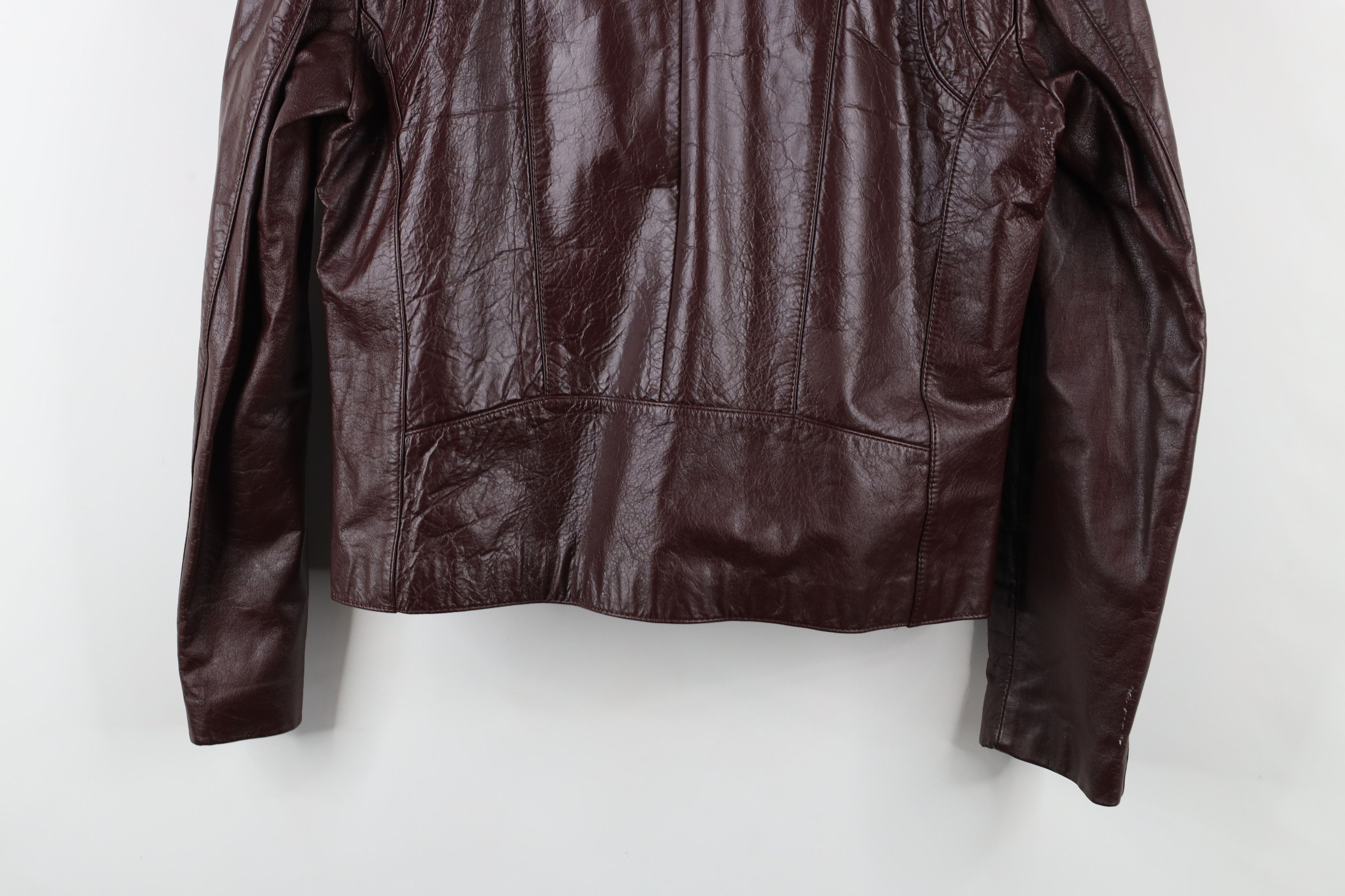 Vintage Vintage 80s 90s Streetwear Leather Jacket Oxblood Red Size S / US 4 / IT 40 - 15 Thumbnail