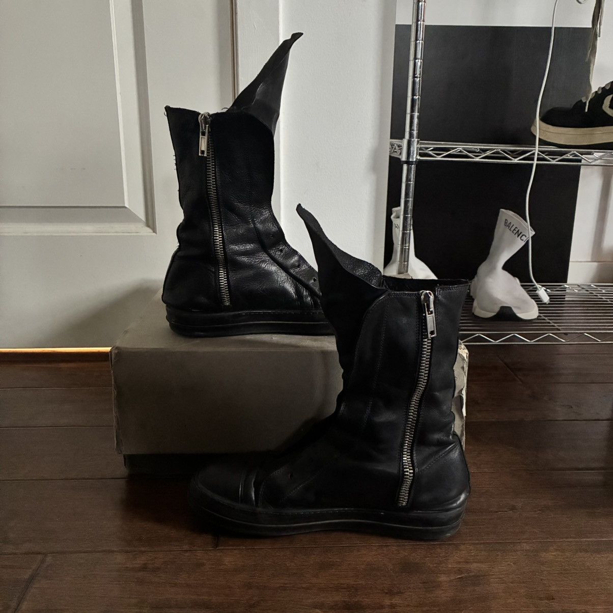 Rick Owens Rick Owens AW12 ‘mountain’ Black Laceless Ramones Size US 9 / EU 42 - 3 Thumbnail