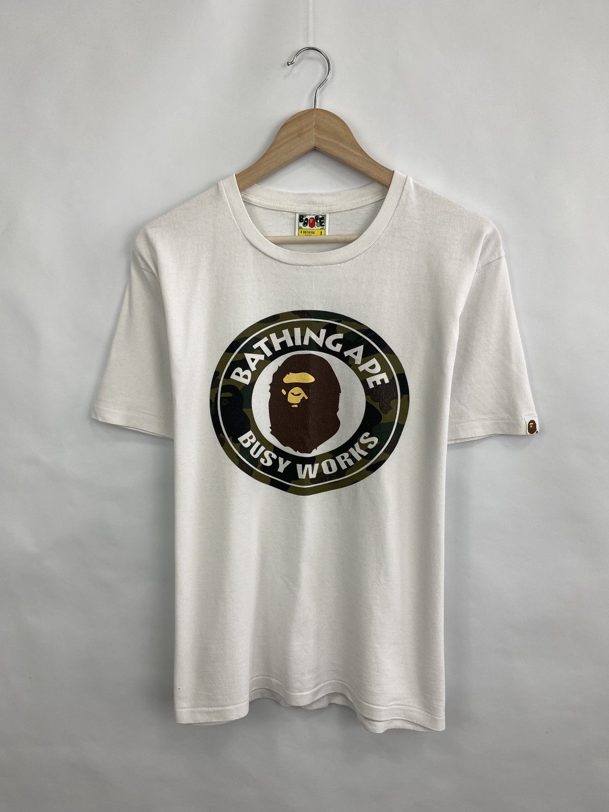 Bape 🇯🇵 Vintage Bape A Bathing Ape Camo Busy Works T-Shirt Rare Size US L / EU 52-54 / 3 - 3 Thumbnail