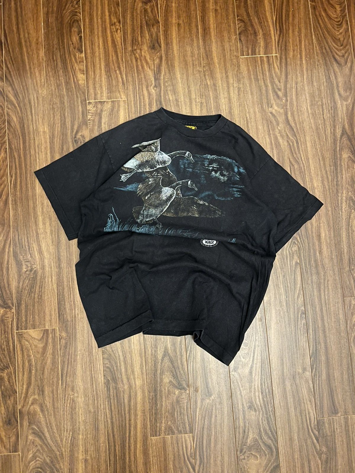 Woolrich Woolen Mills Vintage 90s Woolrich Canada Goose AOP Tee Size US XL / EU 56 / 4 - 3 Thumbnail