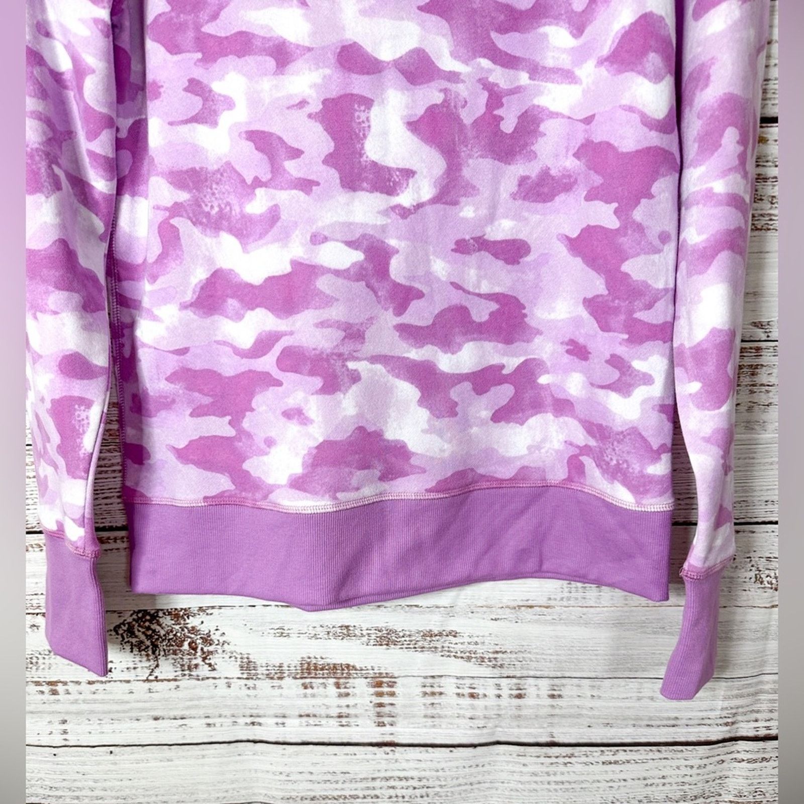 Tek Gear Tek Gear Fleece Pullover Sweatshirt Camo Purple, Size Small Size S / US 4 / IT 40 - 9 Thumbnail