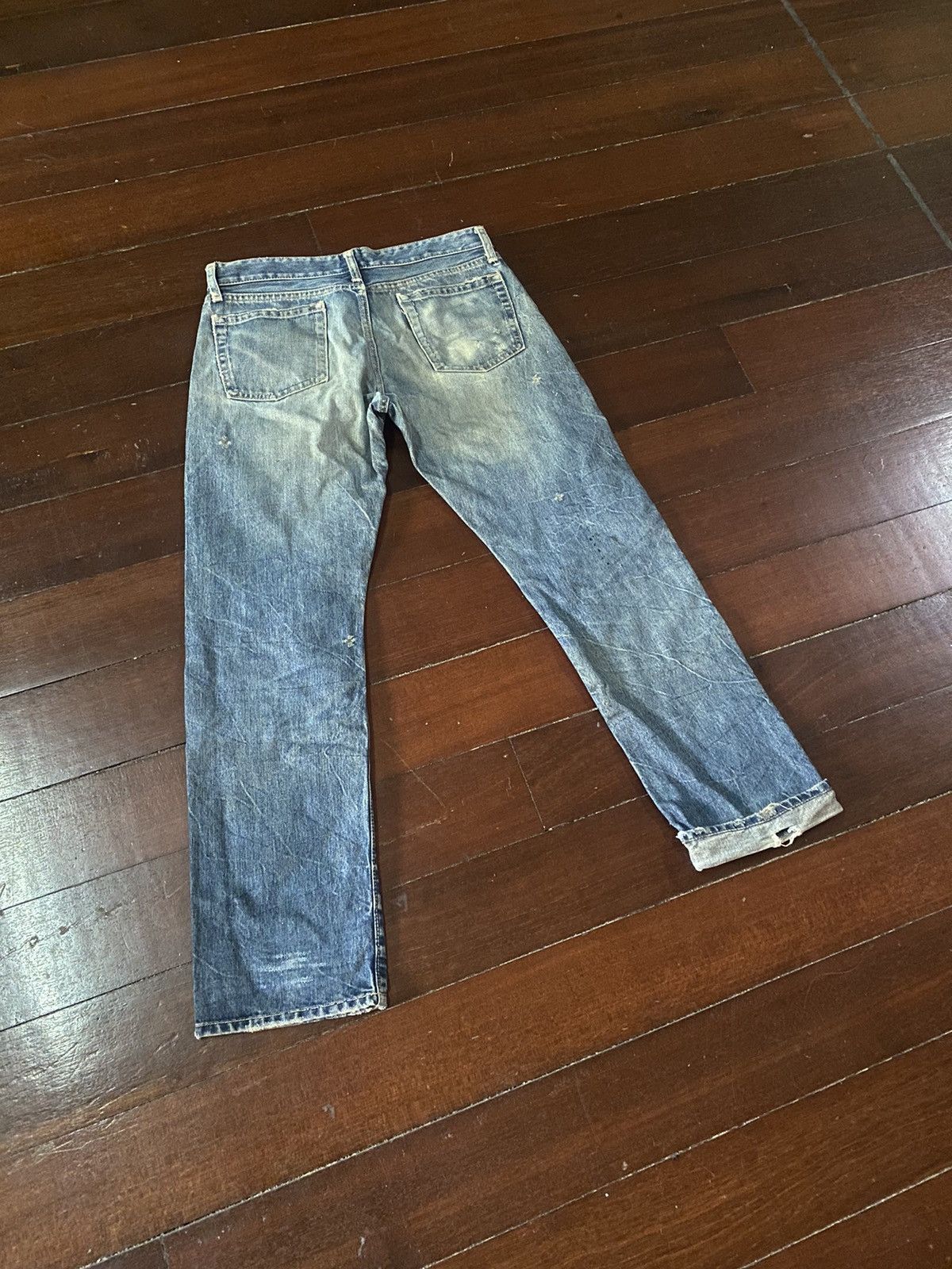 Blue Blue Japan FIRE 🔥 BLUE BLUE JAPAN SASHIKO BORO STITCH DISTRESSED Size US 32 / EU 48 - 9 Thumbnail