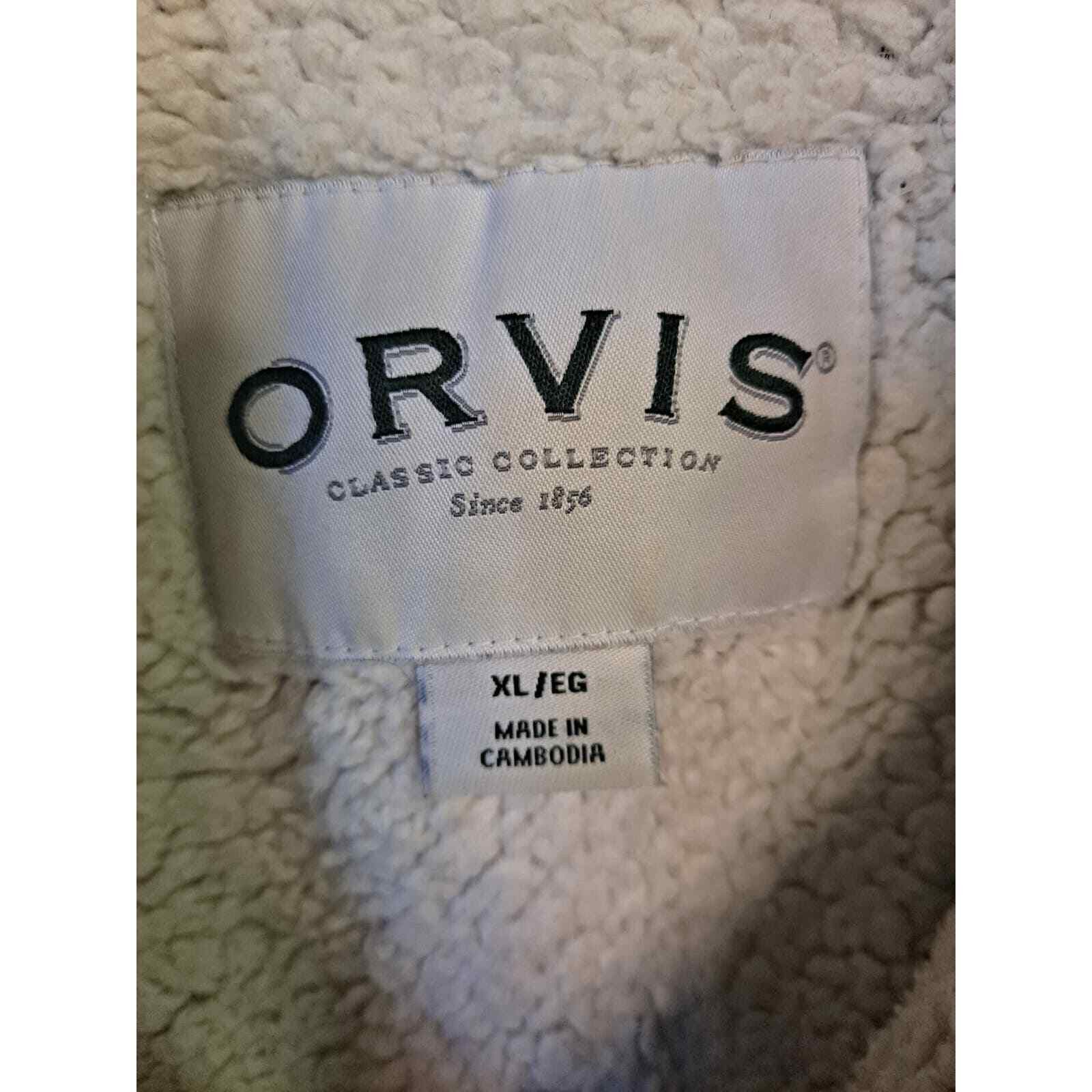 Orvis Orvis 1/4 Zip Gray Marled Sherpa Lined Sweater Size XL Size US XL / EU 56 / 4 - 5 Thumbnail