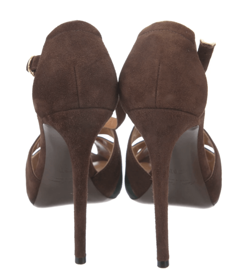 Ralph Lauren Purple Label Suede Slingback Sandals Size US 6 / IT 36 - 4 Thumbnail