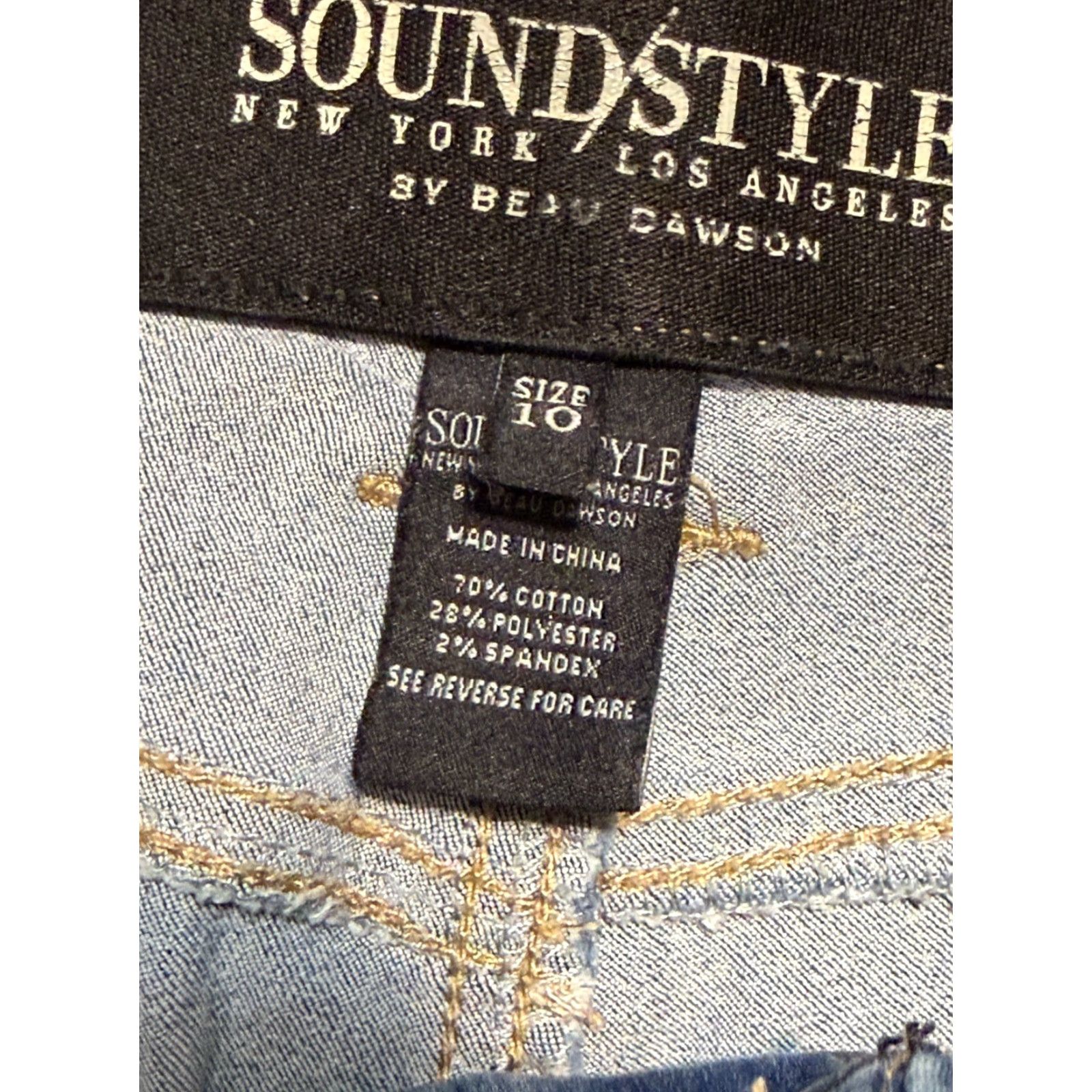 Vintage Soundstyle Jeans Women’s 10 Blue Denim AB Slimmer Skinny Jeans Jeans Soundstyle AB Slimmer 5-Pocket Womens Regular Inseam 28.5 in Size 32" / US 10 / IT 46 - 6 Thumbnail