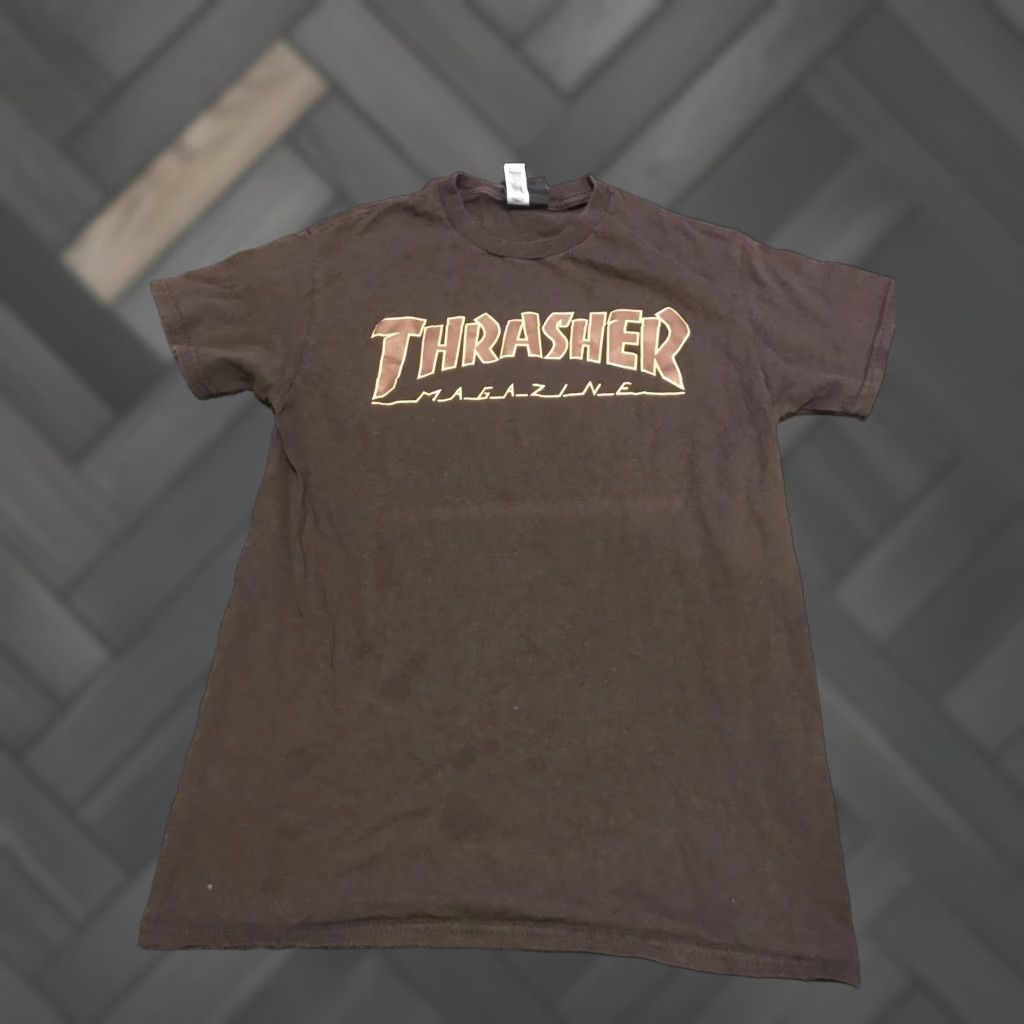 Thrasher VINTAGE Thrasher T-Shirt Brown Small Men S Brown Shirt Thrasher Magazine 90s? Size US S / EU 44-46 / 1 - 1 Thumbnail