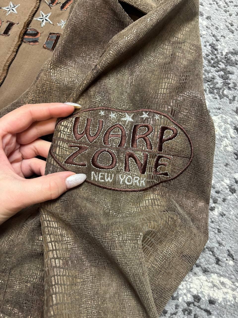 Vintage Vintage Y2K Warp Zone Snake Skin Avantgarde Big Logo Blazer Size 40L - 2 Thumbnail
