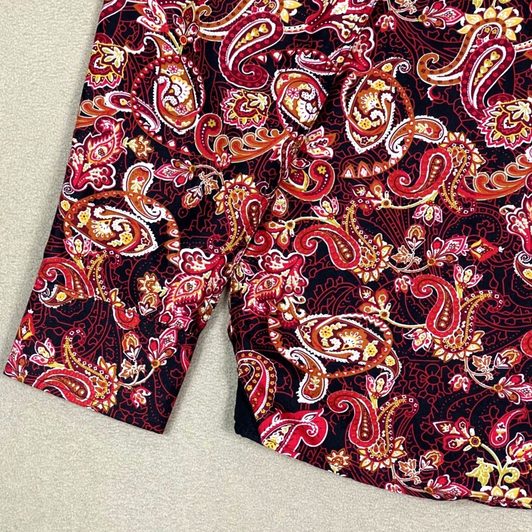 Vintage SILVER STONE Shirt Men L Paisley Button-Down Long Sleeve Modern Fit Button-Up Red Size US L / EU 52-54 / 3 - 3 Thumbnail