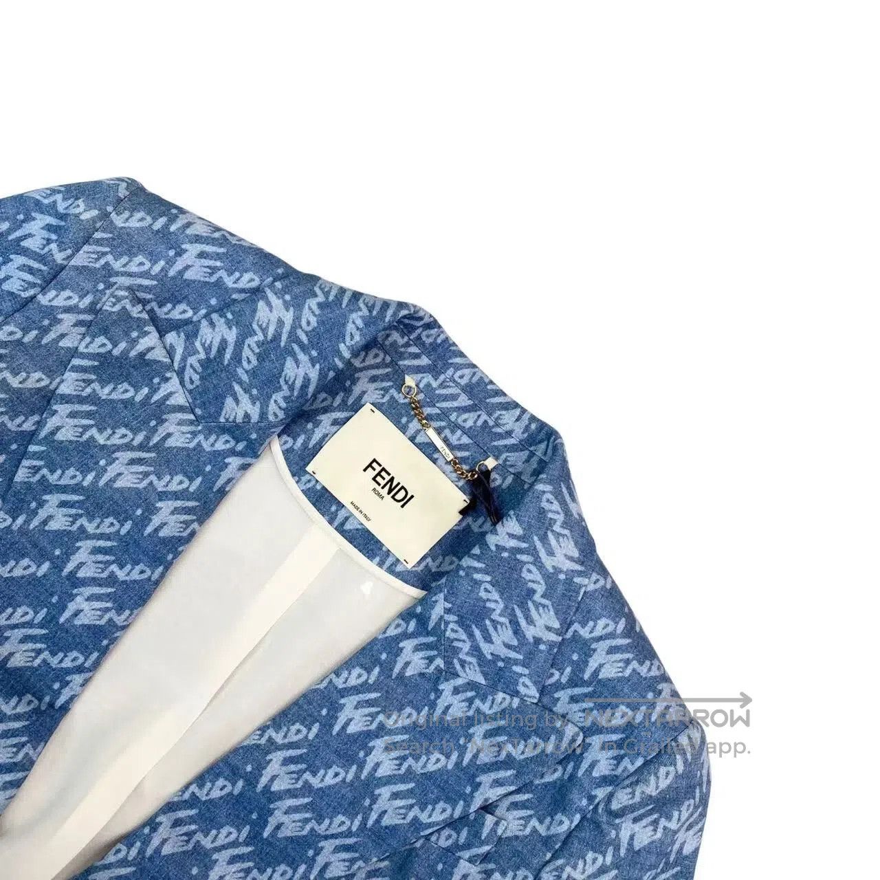 Fendi Fendi Denim suit with printed letter logo| Size XS / US 0-2 / IT 36-38 - 3 Thumbnail