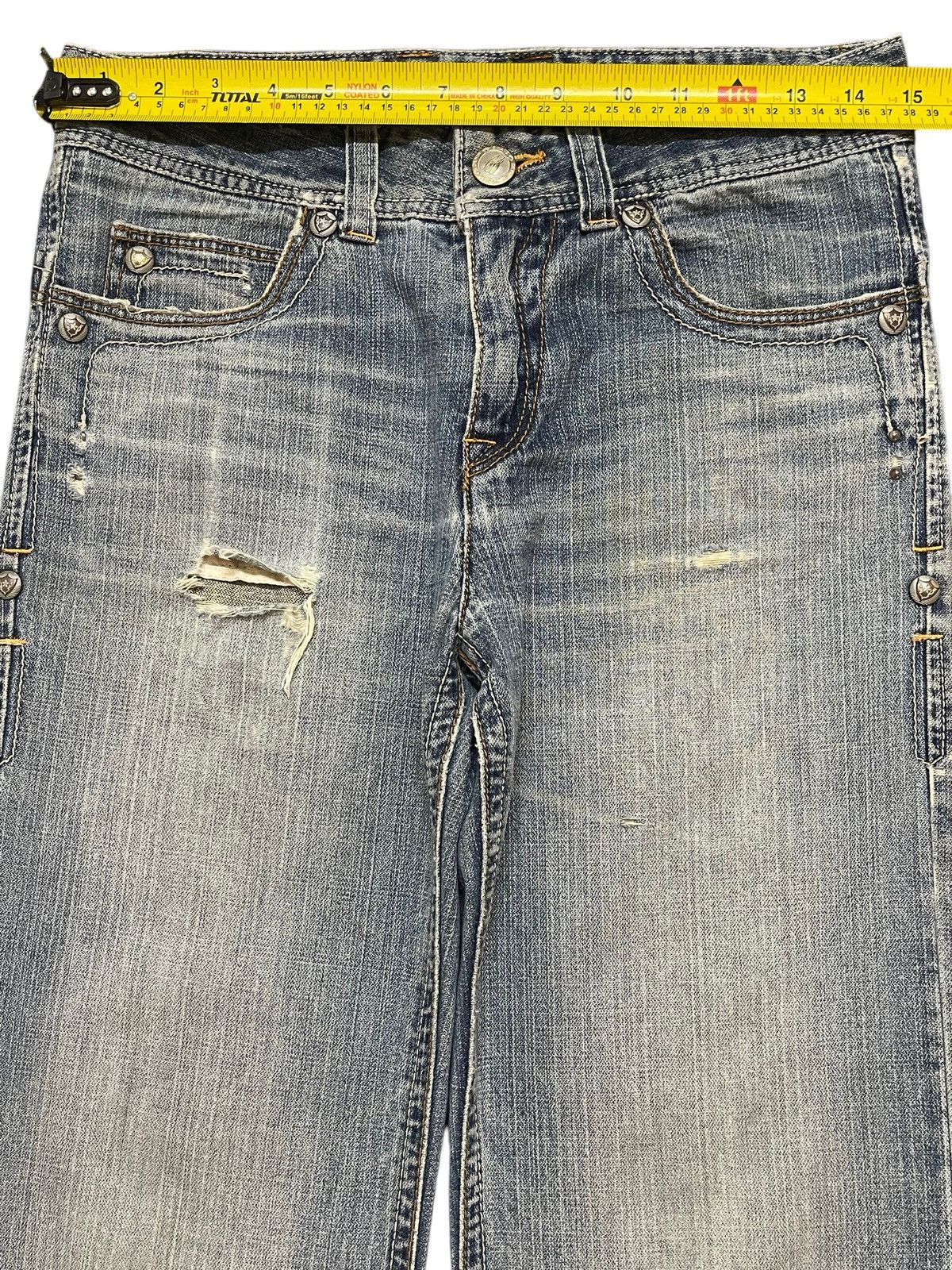 semanticdesign Vintage Japanese Brand Faded Wash Distress Flared Jeans Size US 29 - 11 Thumbnail