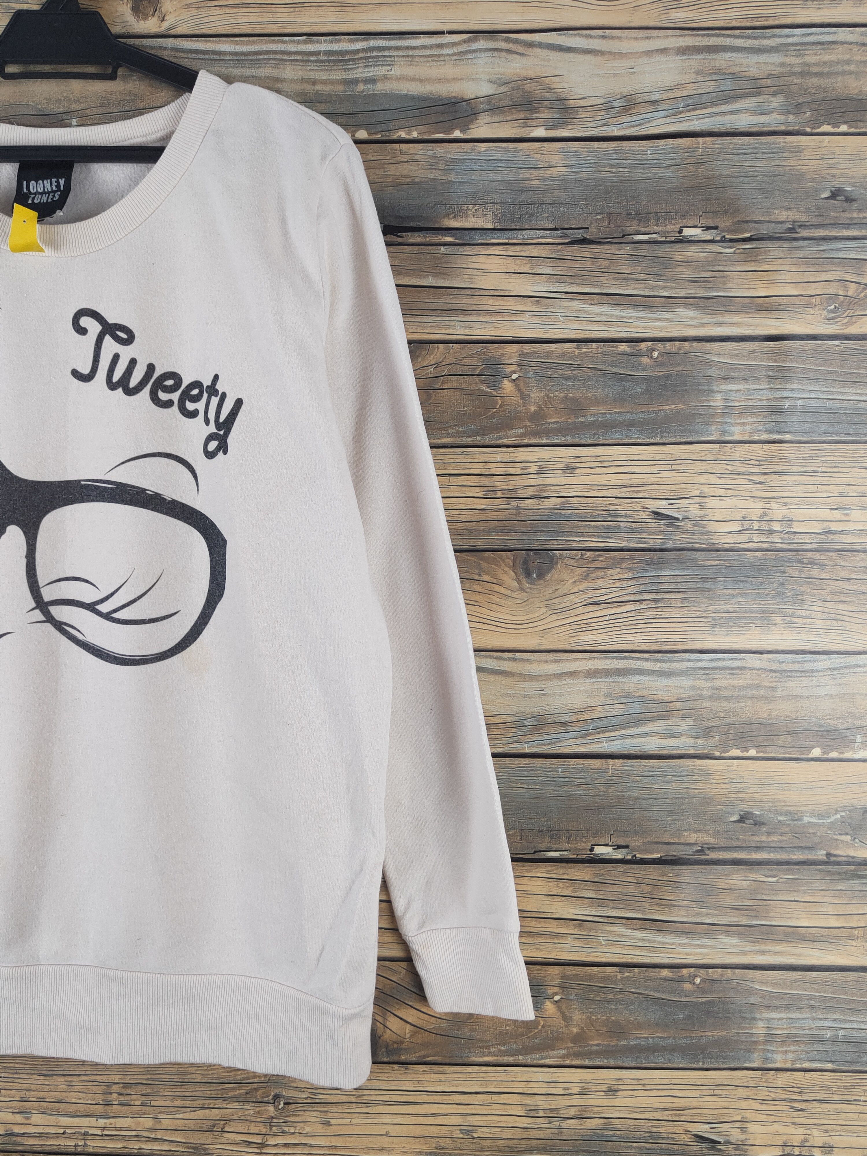 Warner Bros DL Warner Bros Looney Tunes Ivory Tweety Sweatshirts #2723 Size L / US 10 / IT 46 - 5 Thumbnail